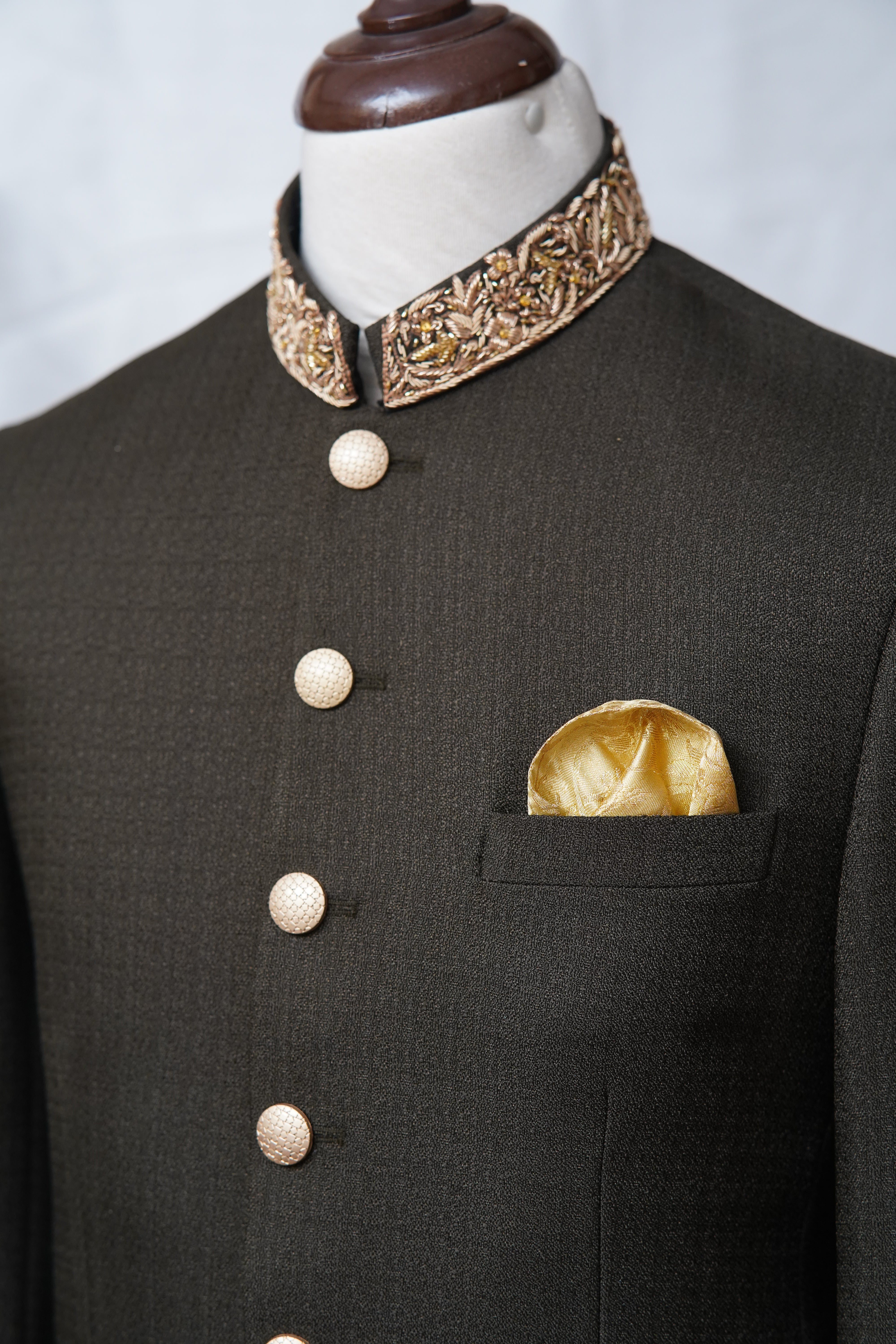 Deep Dark Heena Green Prince Coat Heena Green