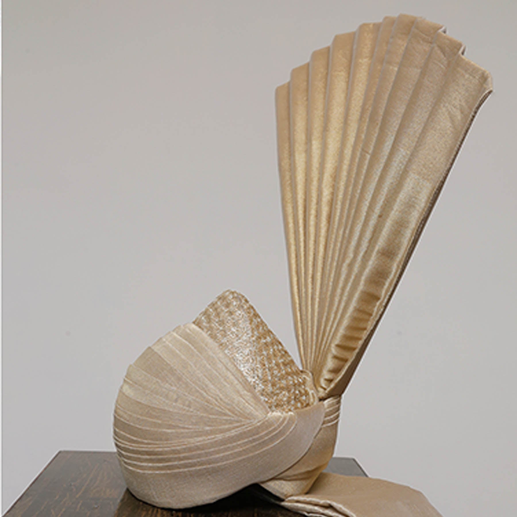 Golden aitchison Turban with Chandi Cap