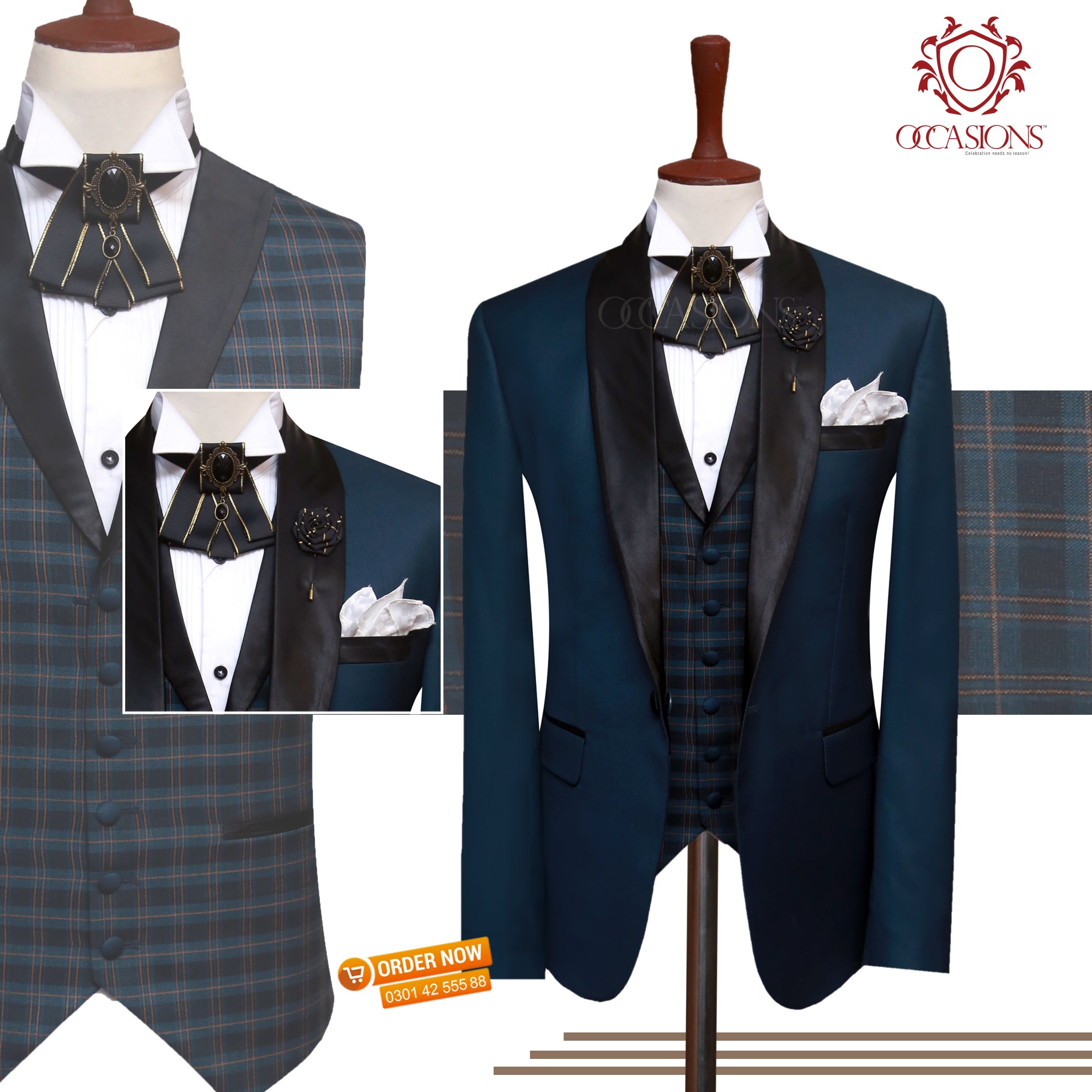Zinq Three Piece Tuxedo Suit
