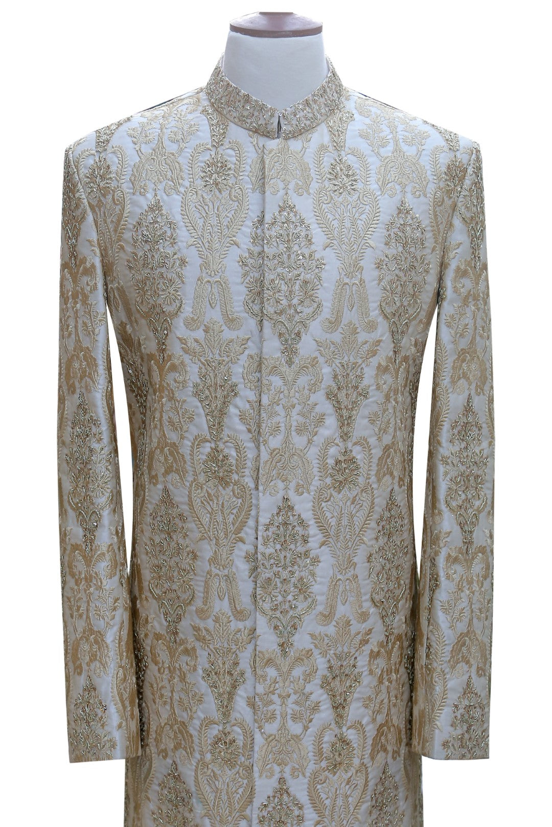 Groom Ivory Gold Luxury Sherwani Ivory Gold