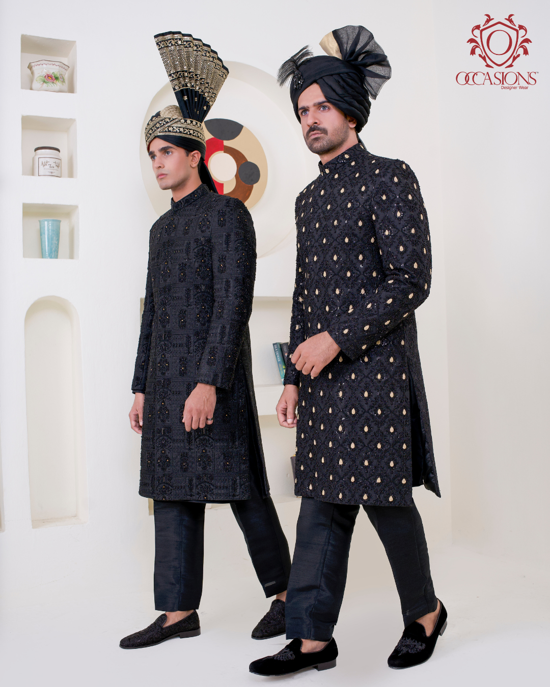 Black with Golden Touch Luxury Sherwani