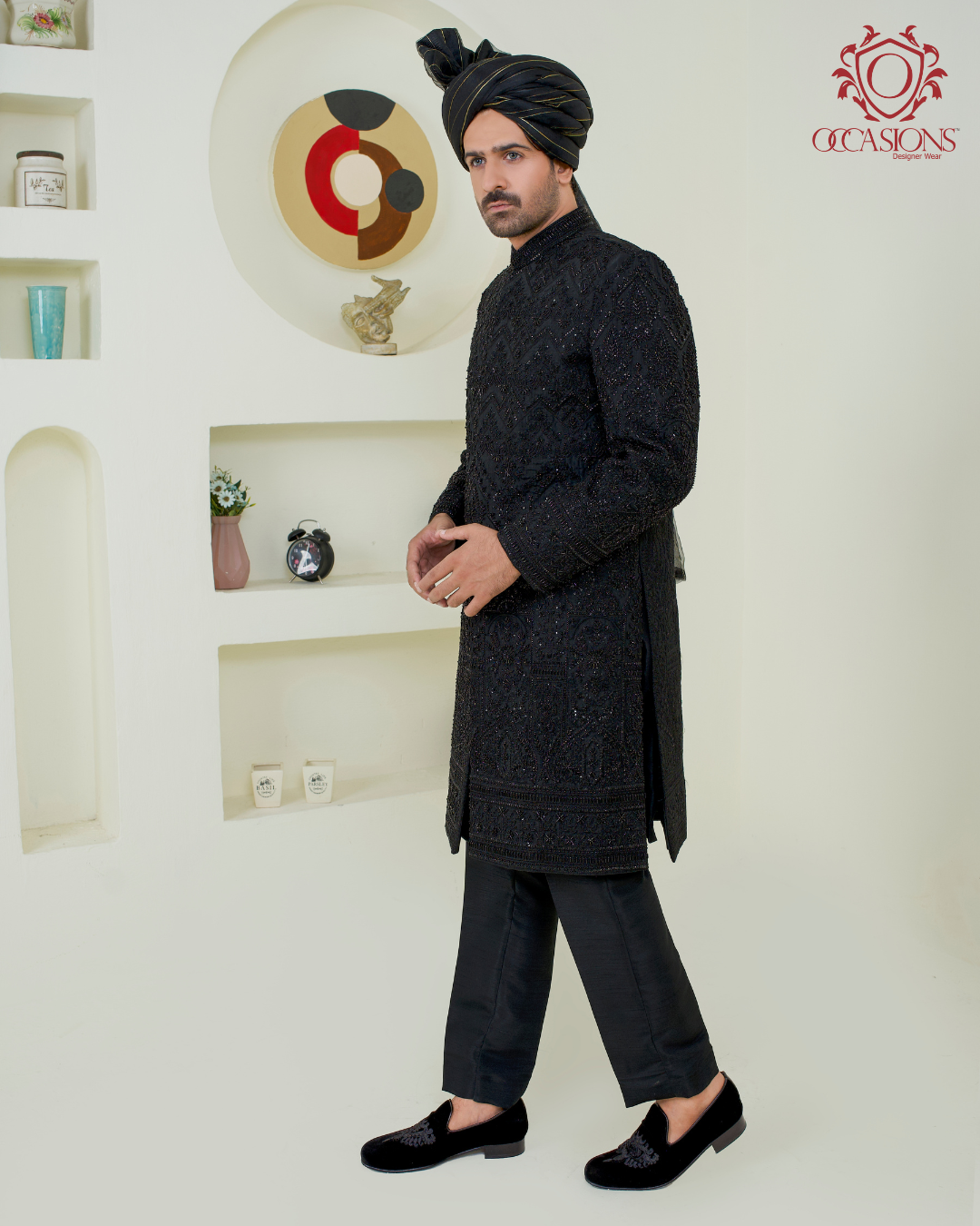 Black Story Design Luxury Sherwani