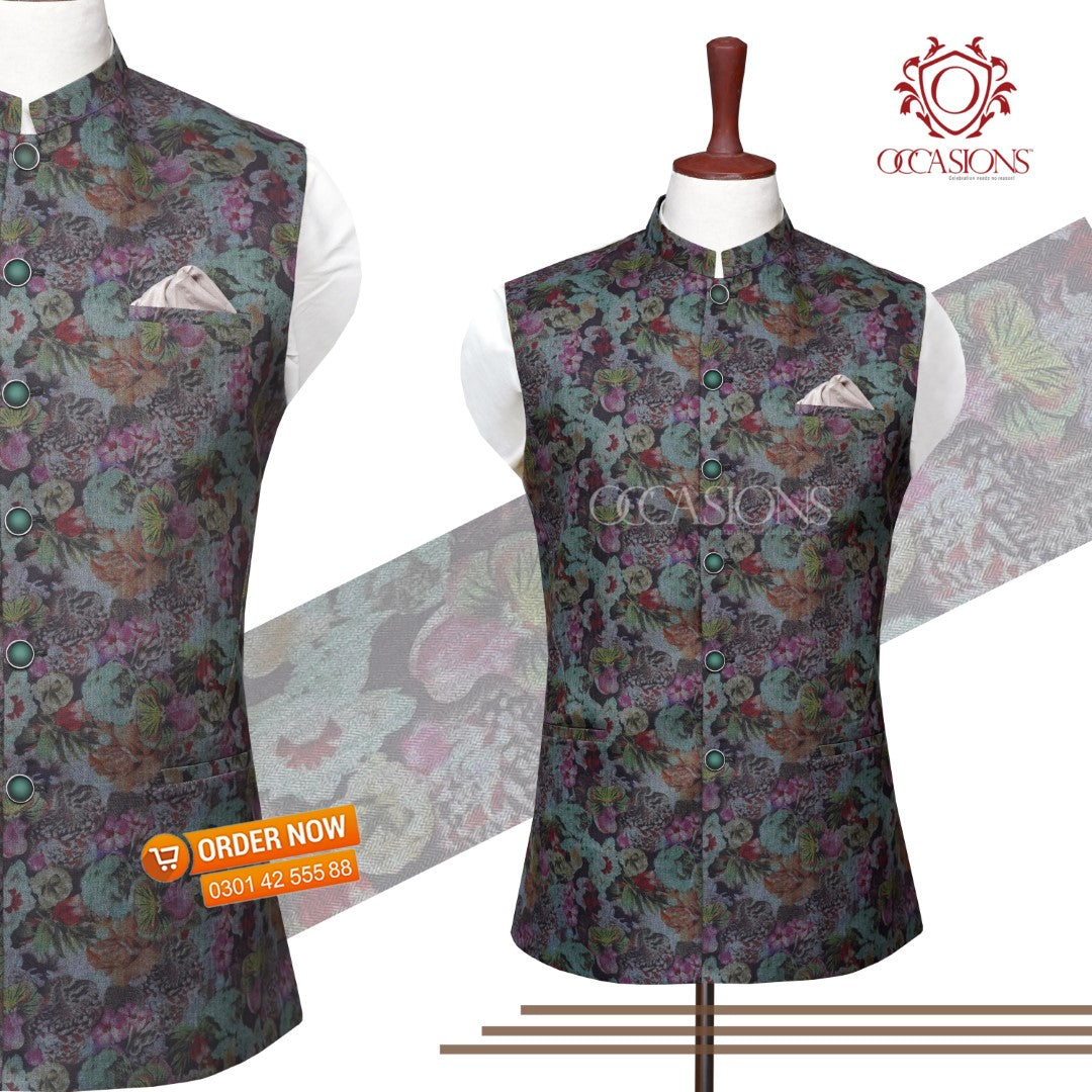 Iconic Royal Multicolor Waistcoat Multicolor