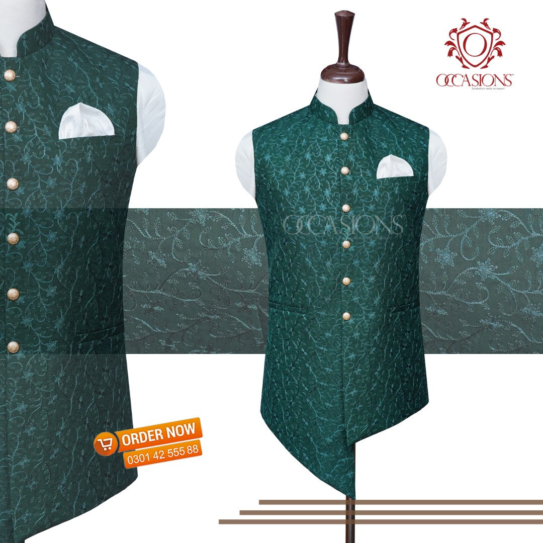 Bottle Green Antique Waistcoat Bottle Green