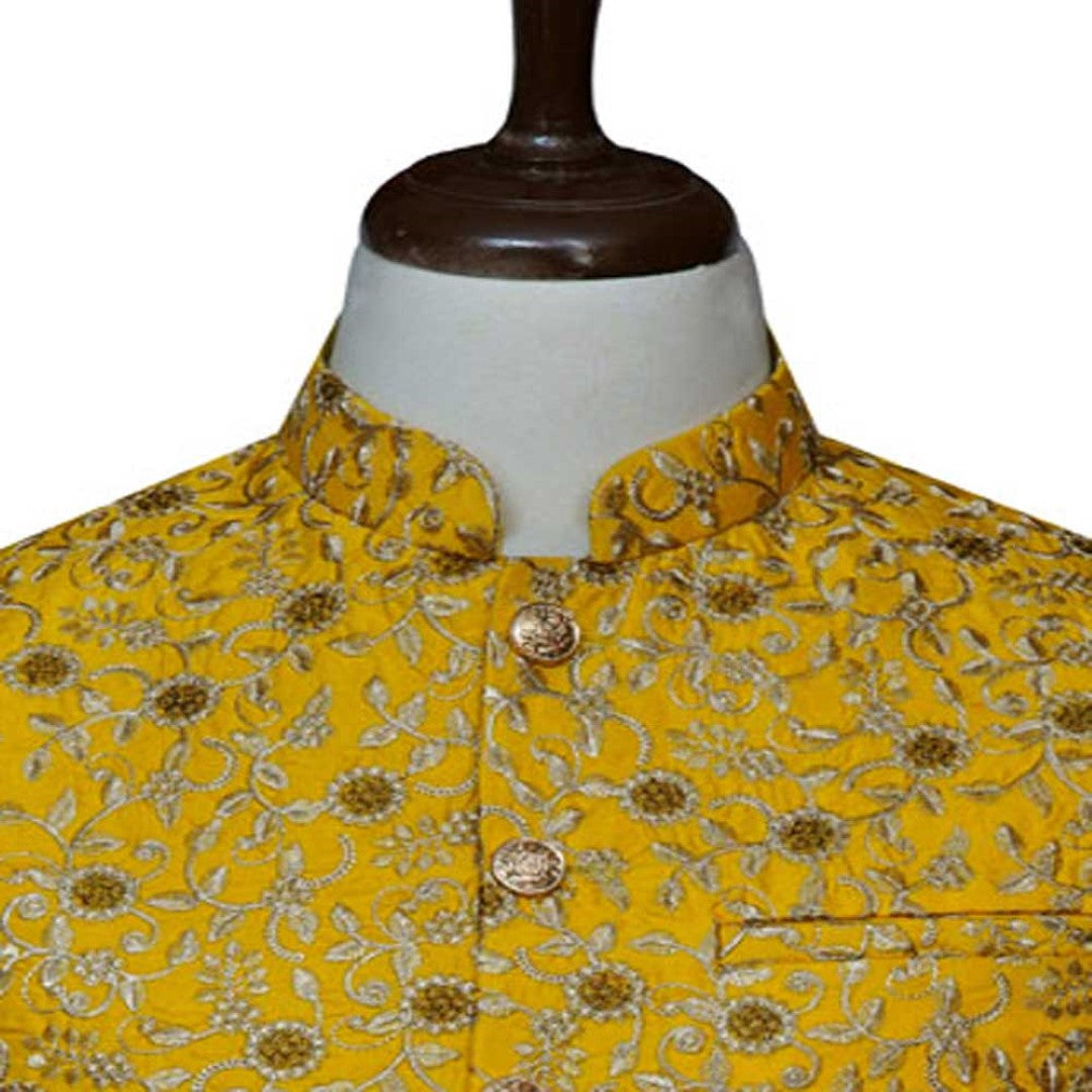 Groom Yellow Gold Waistcoat Yellow Gold