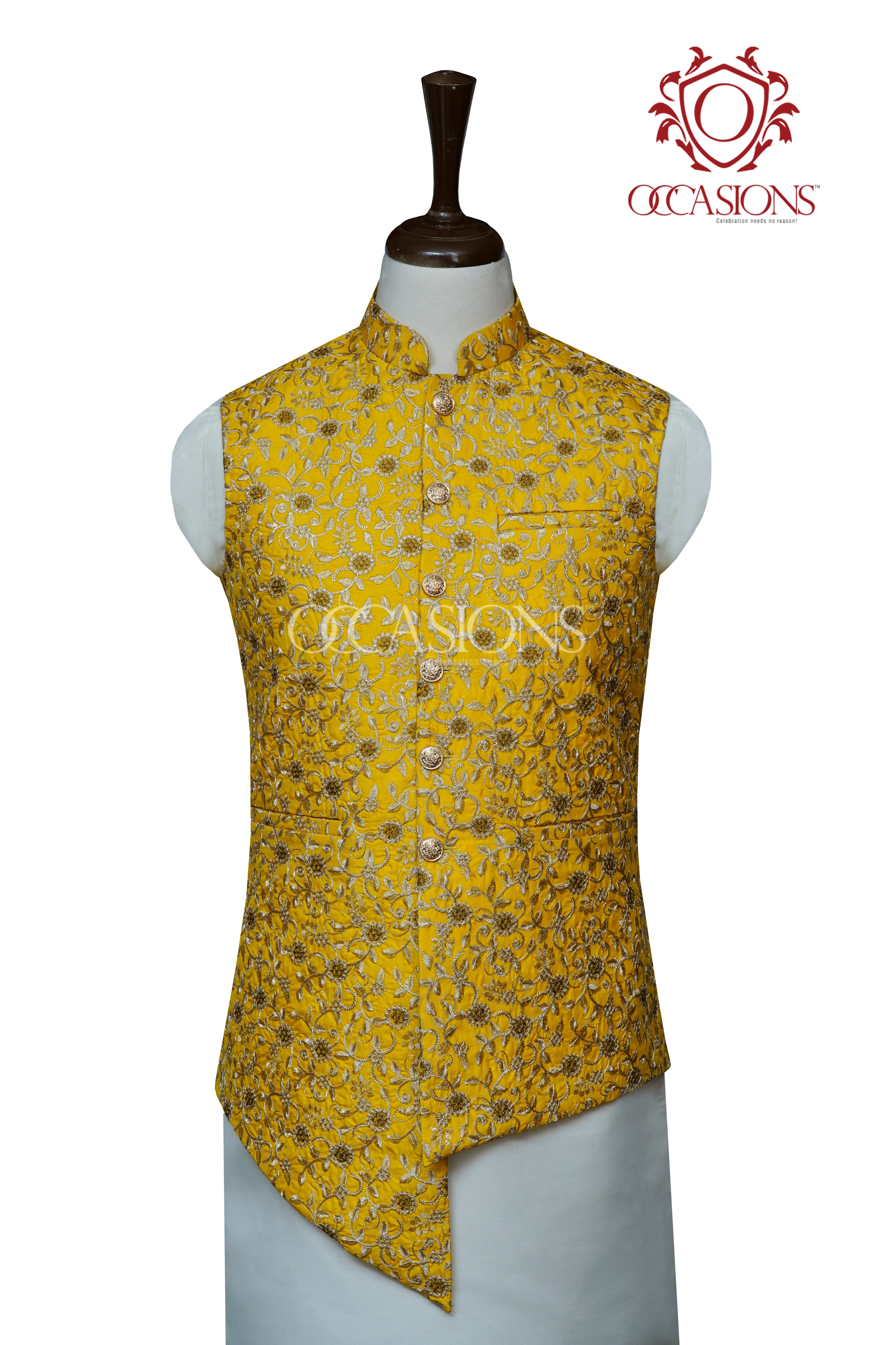 Groom Yellow Gold Waistcoat Yellow Gold