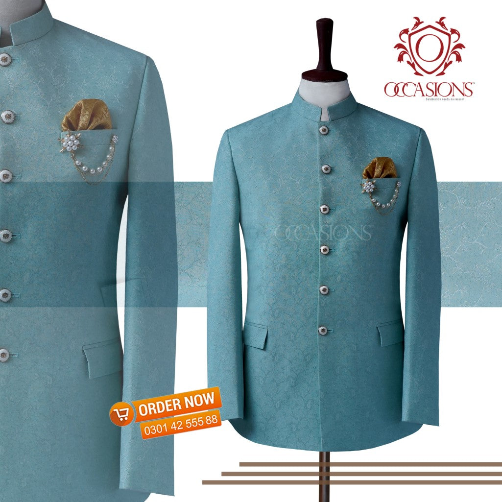 Deluxe Turquoise simple Prince Coat Turquoise - Firozi