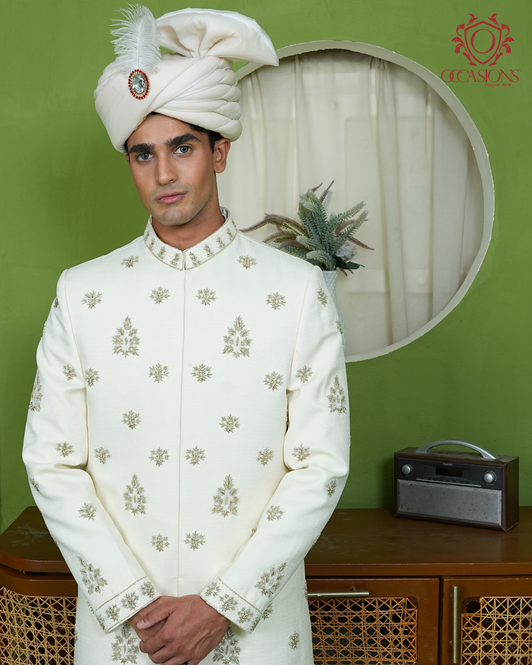 Ivory White sophisticated Sherwani