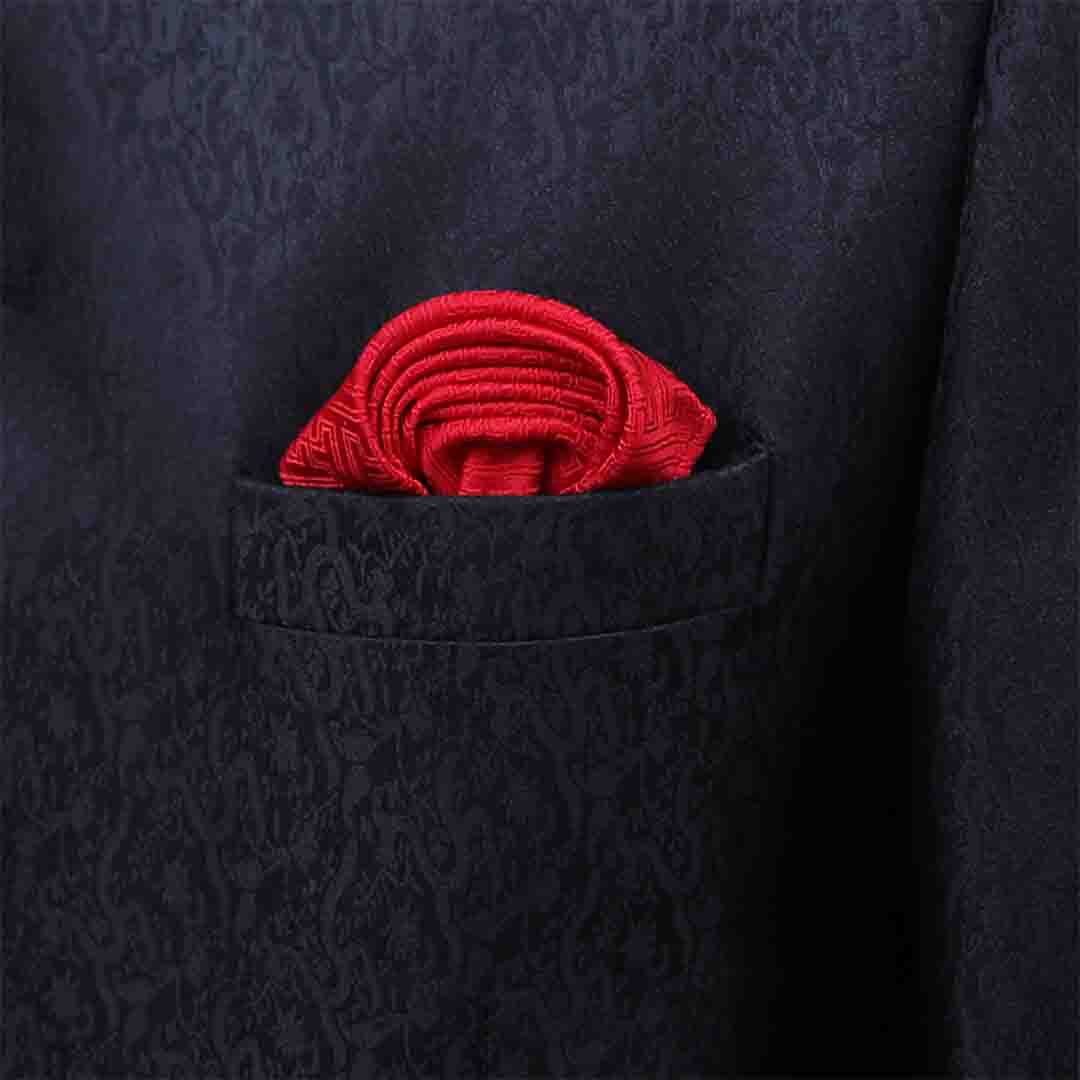Royal Black Jamawar Prince Coat Black
