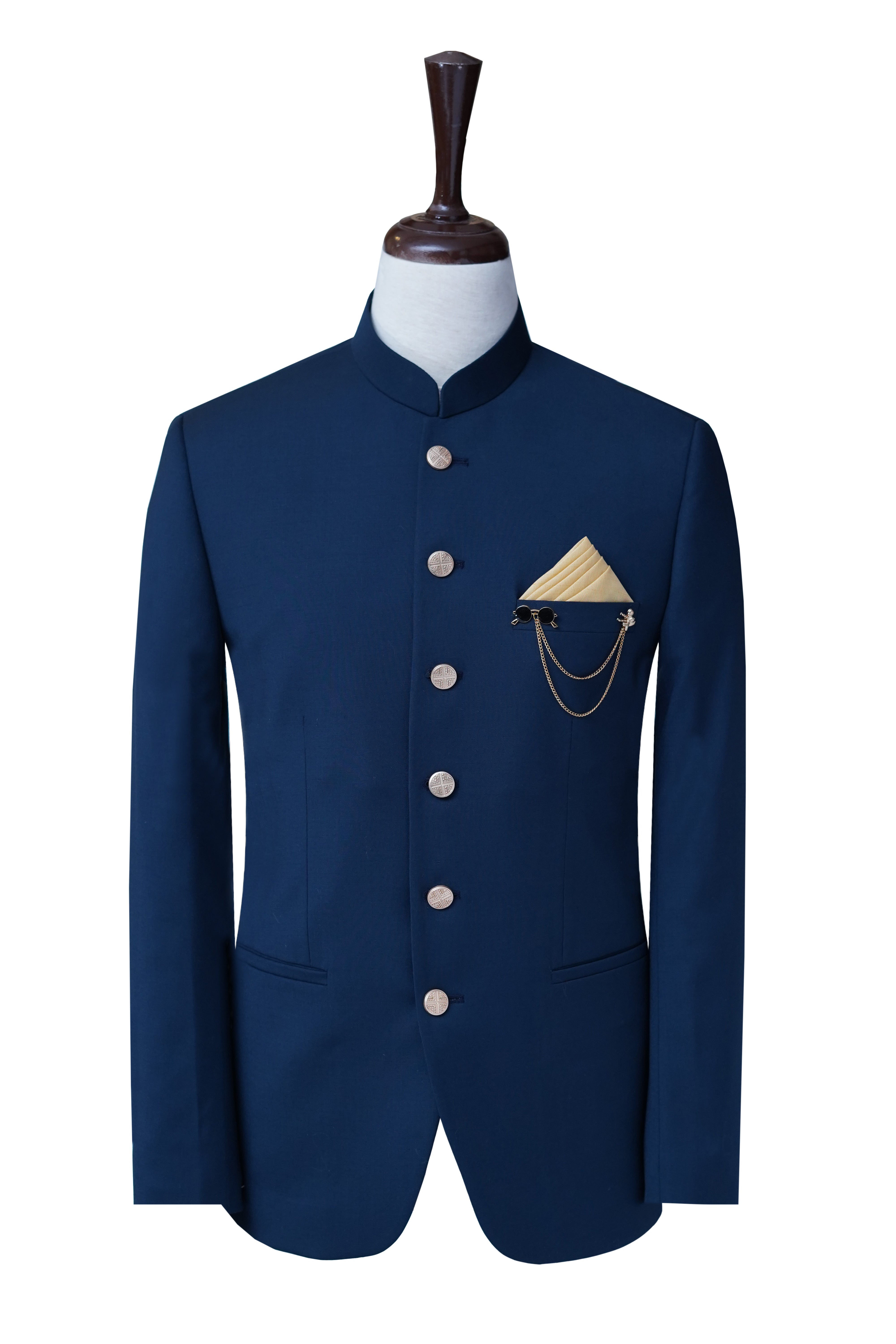 Midnight Blue Tropical Prince Coat Blue