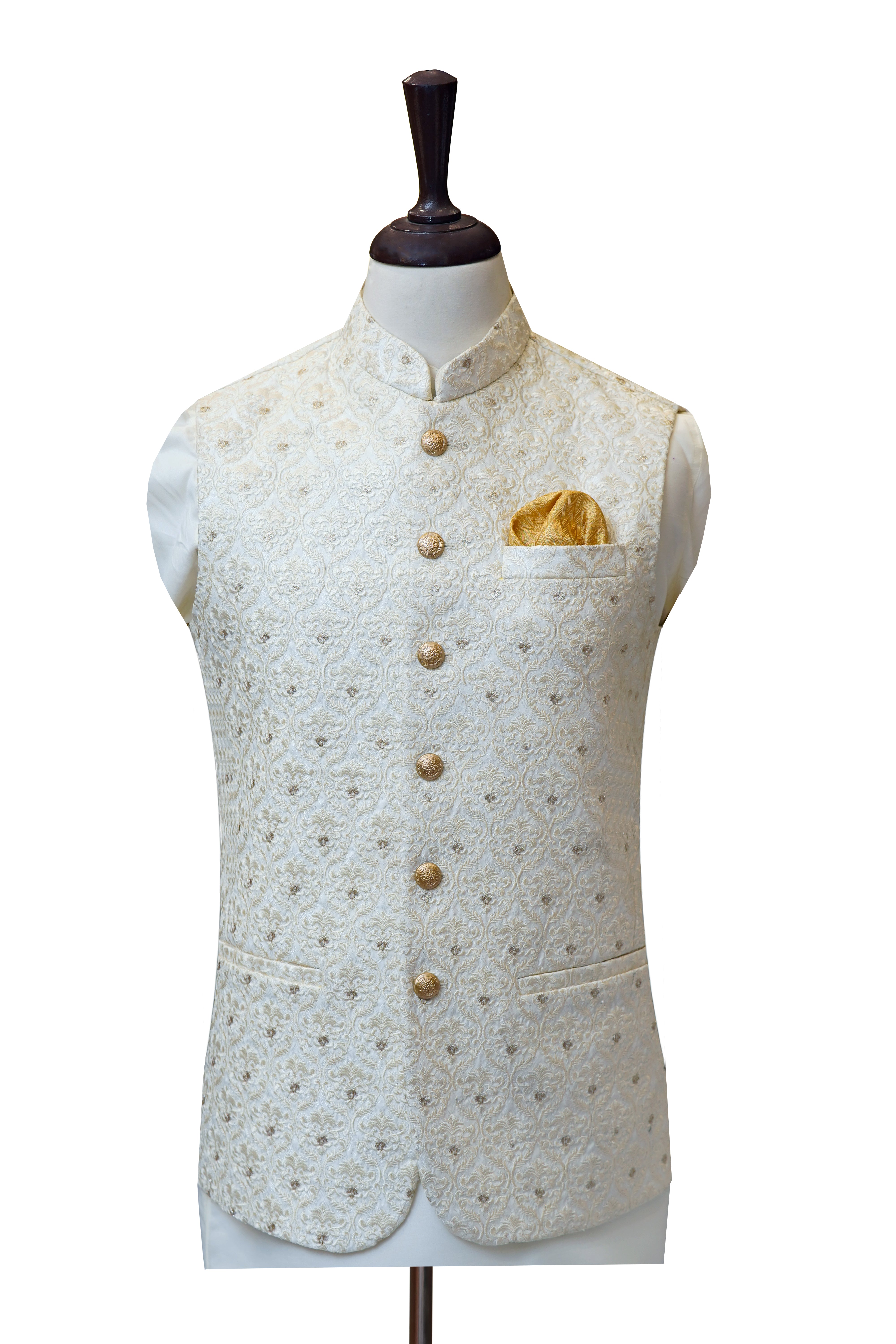 Off White Bindi Tilla simple Waistcoat Ivory Off white