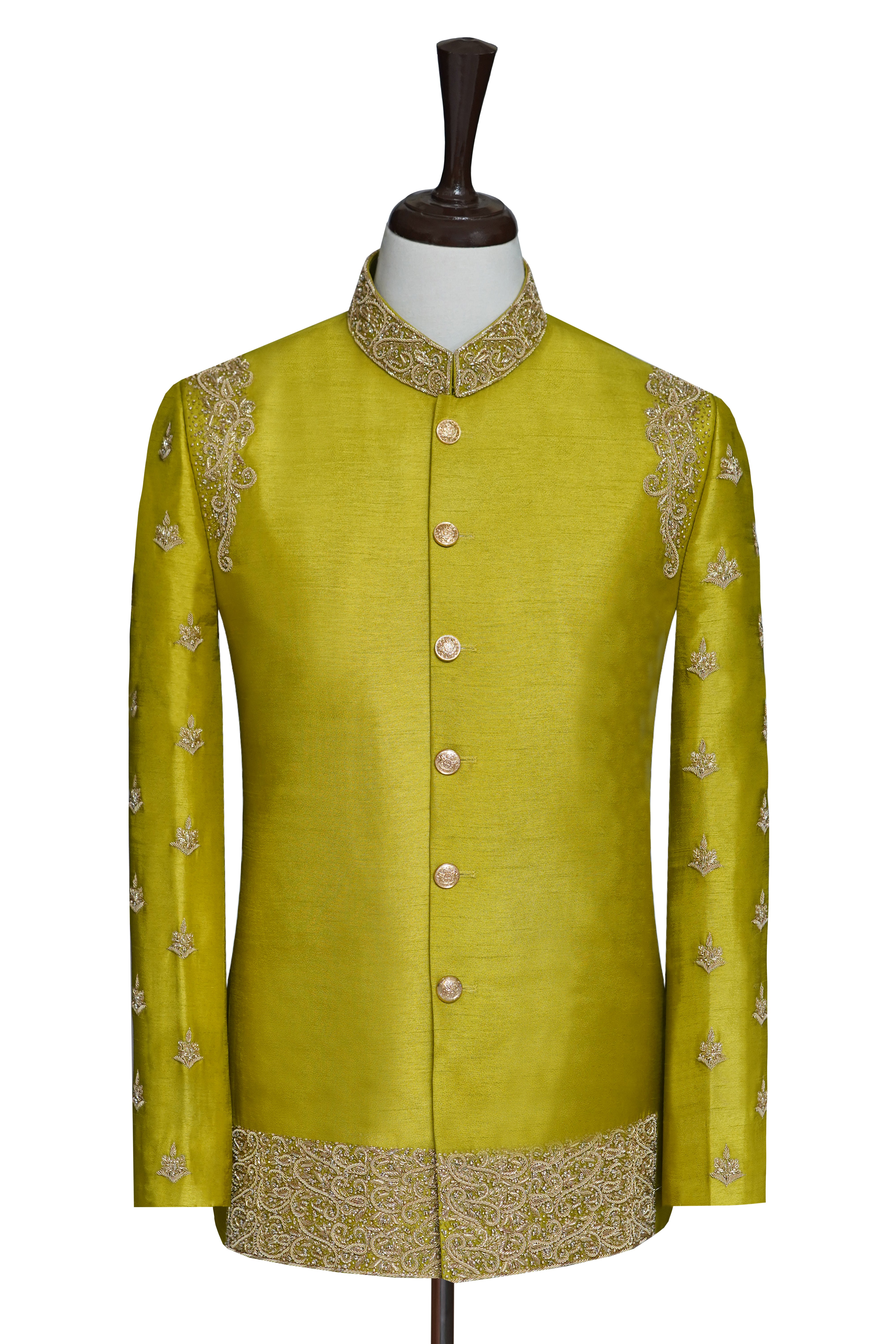 Lime Green & Golden Prince Coat Pastel Lime Green