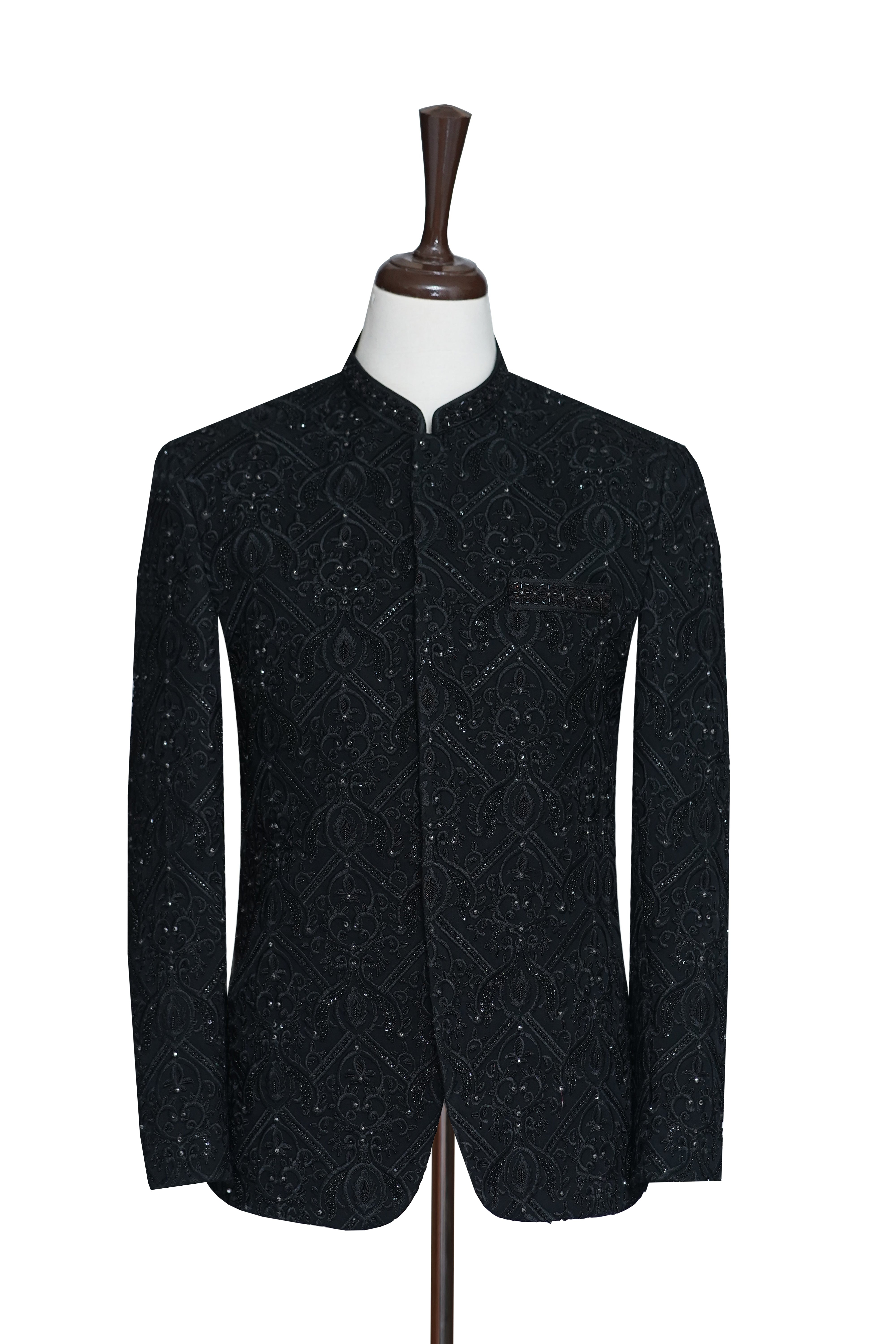 Luxurious Black Royal Prince Coat Black