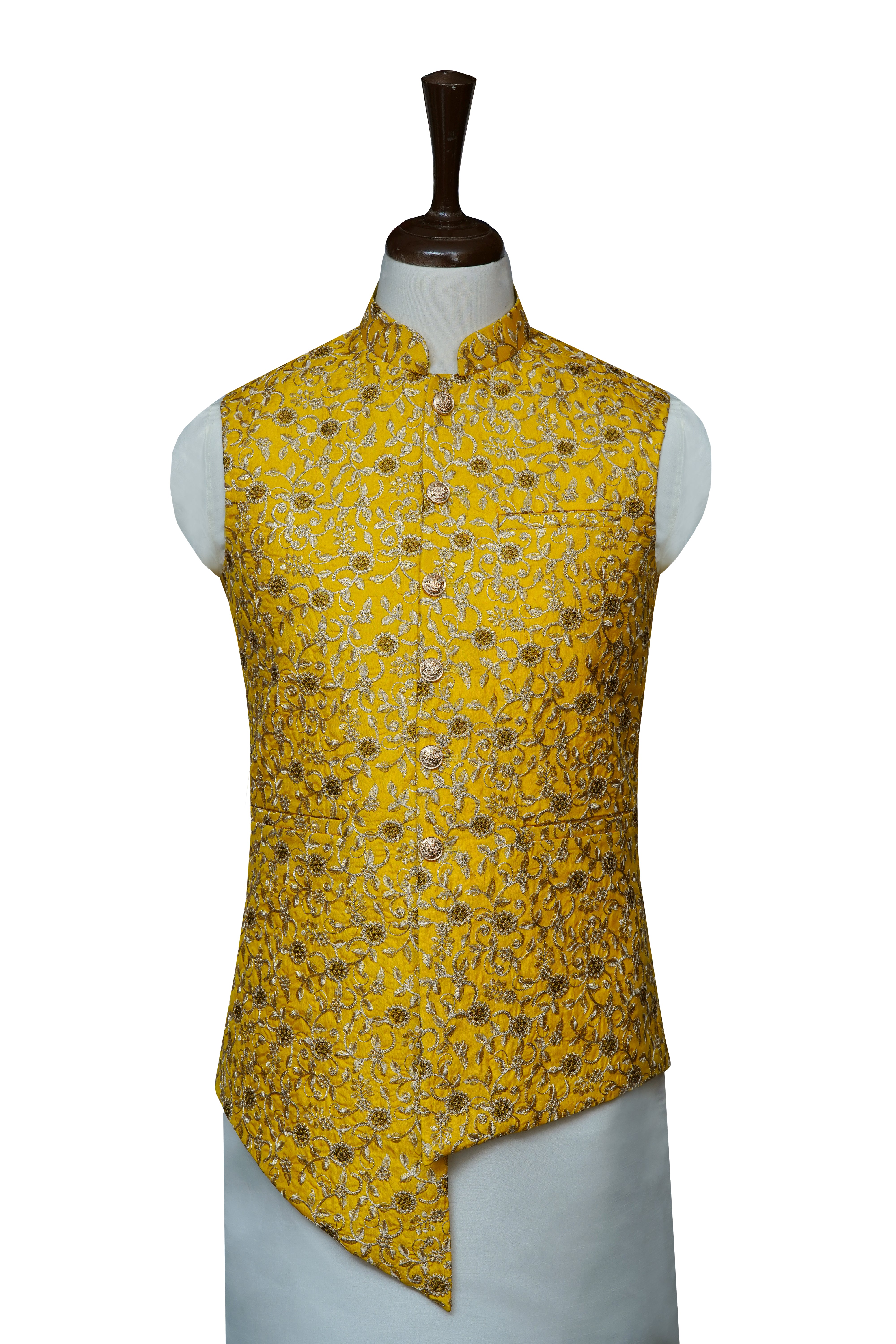 Groom Yellow Gold Waistcoat Yellow Gold