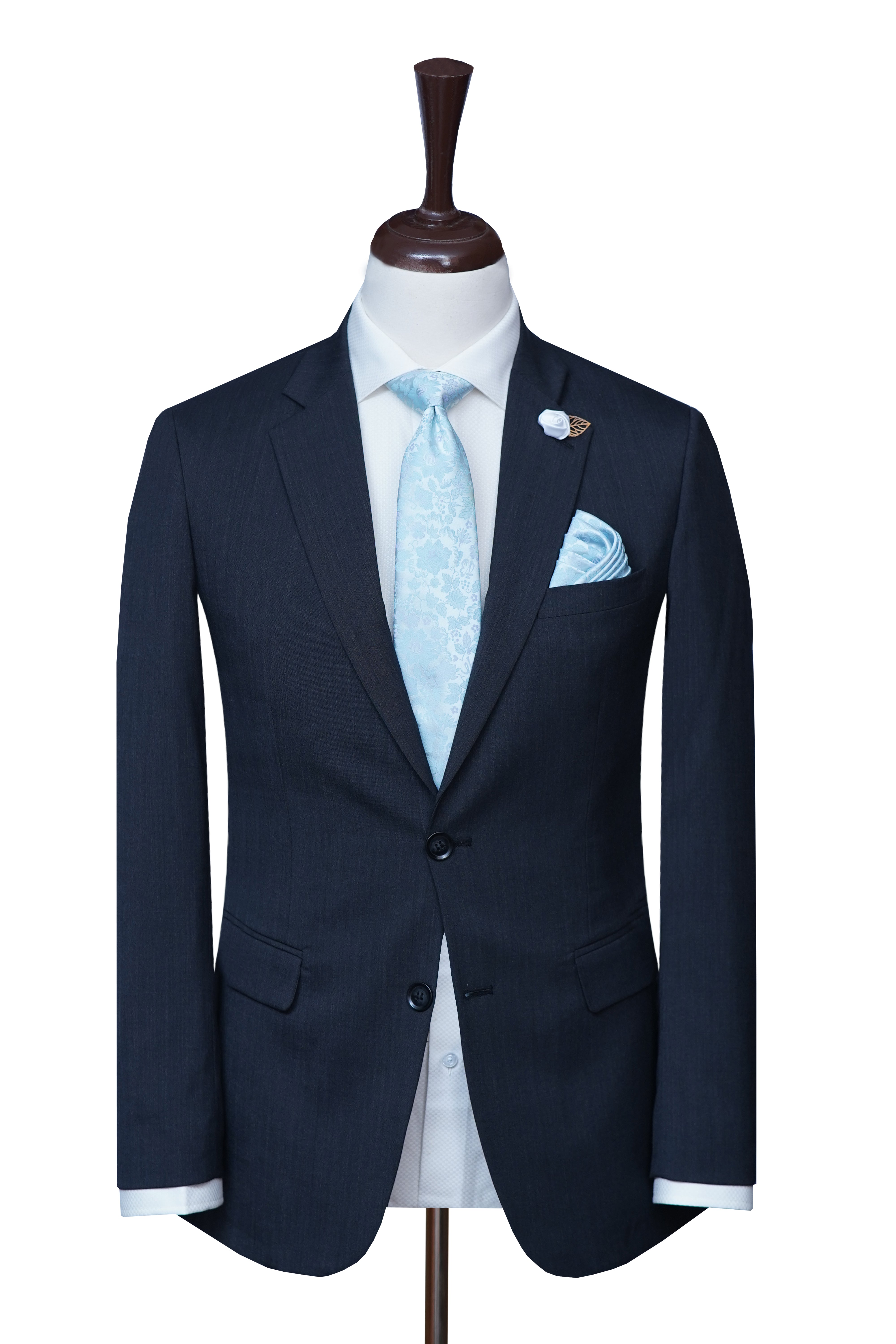 Sapphire Dark Charcoal Gray Wool Suit Charcoal Grey