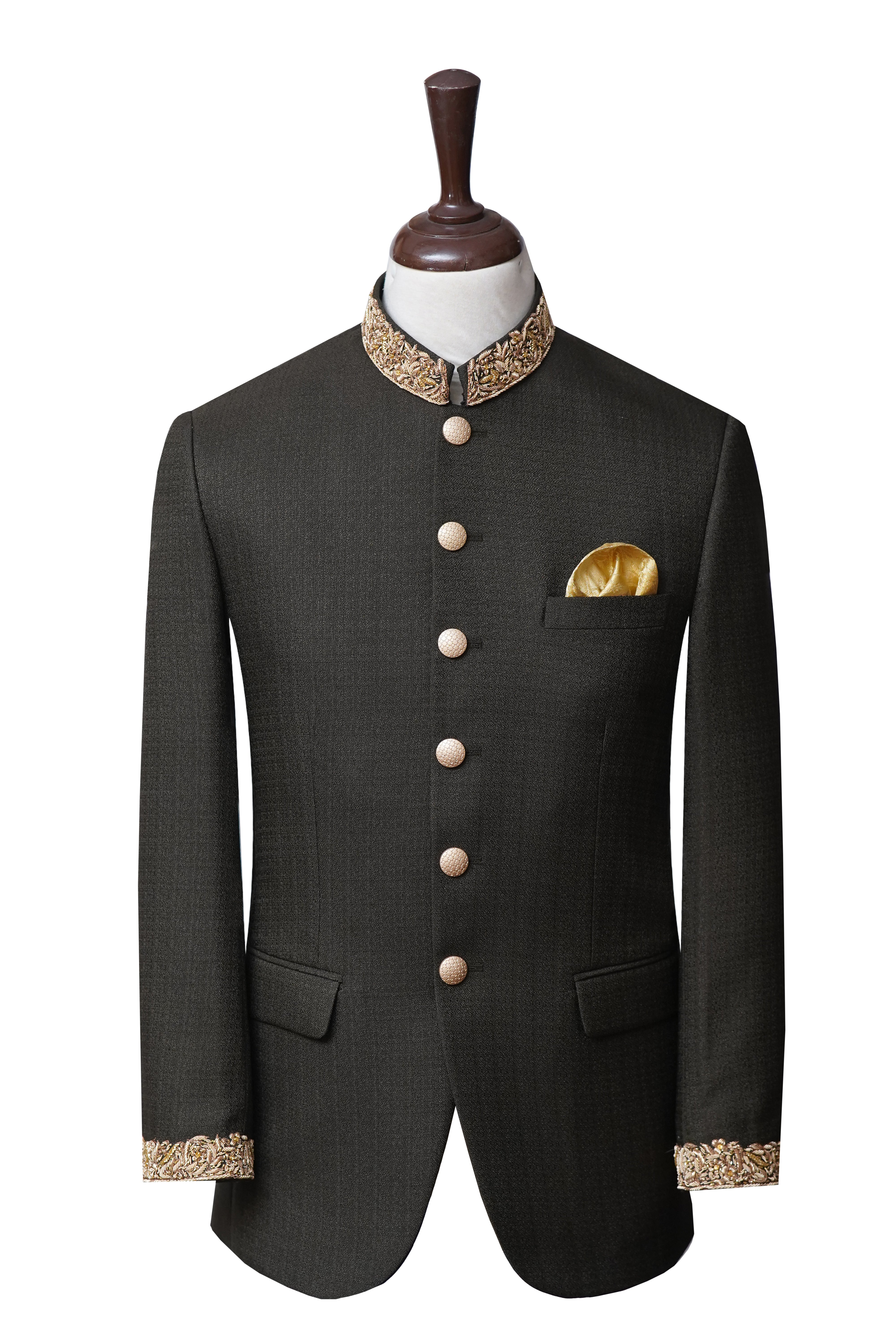 Deep Dark Heena Green Prince Coat Heena Green
