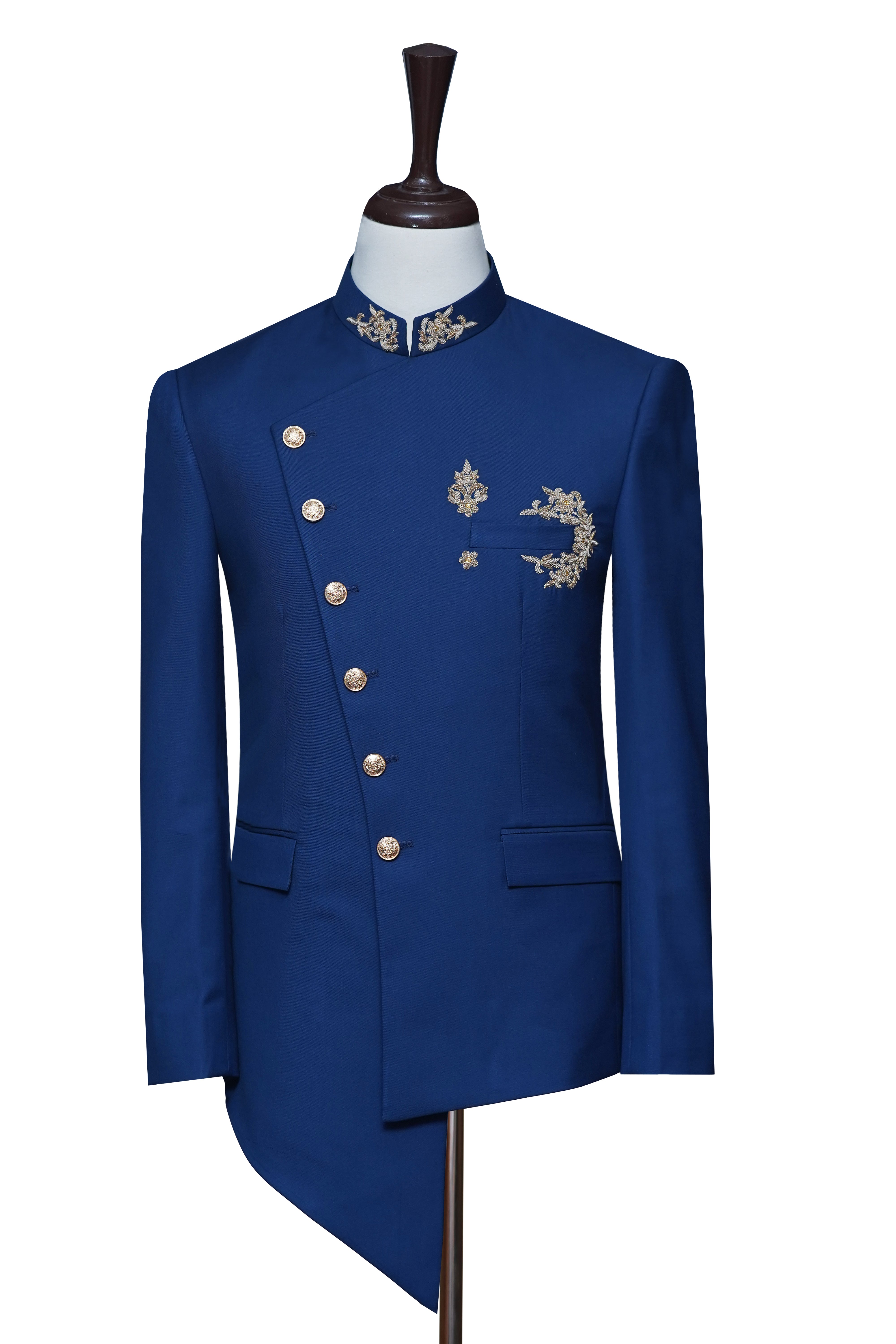 Blue Angrakha Prince Coat Blue