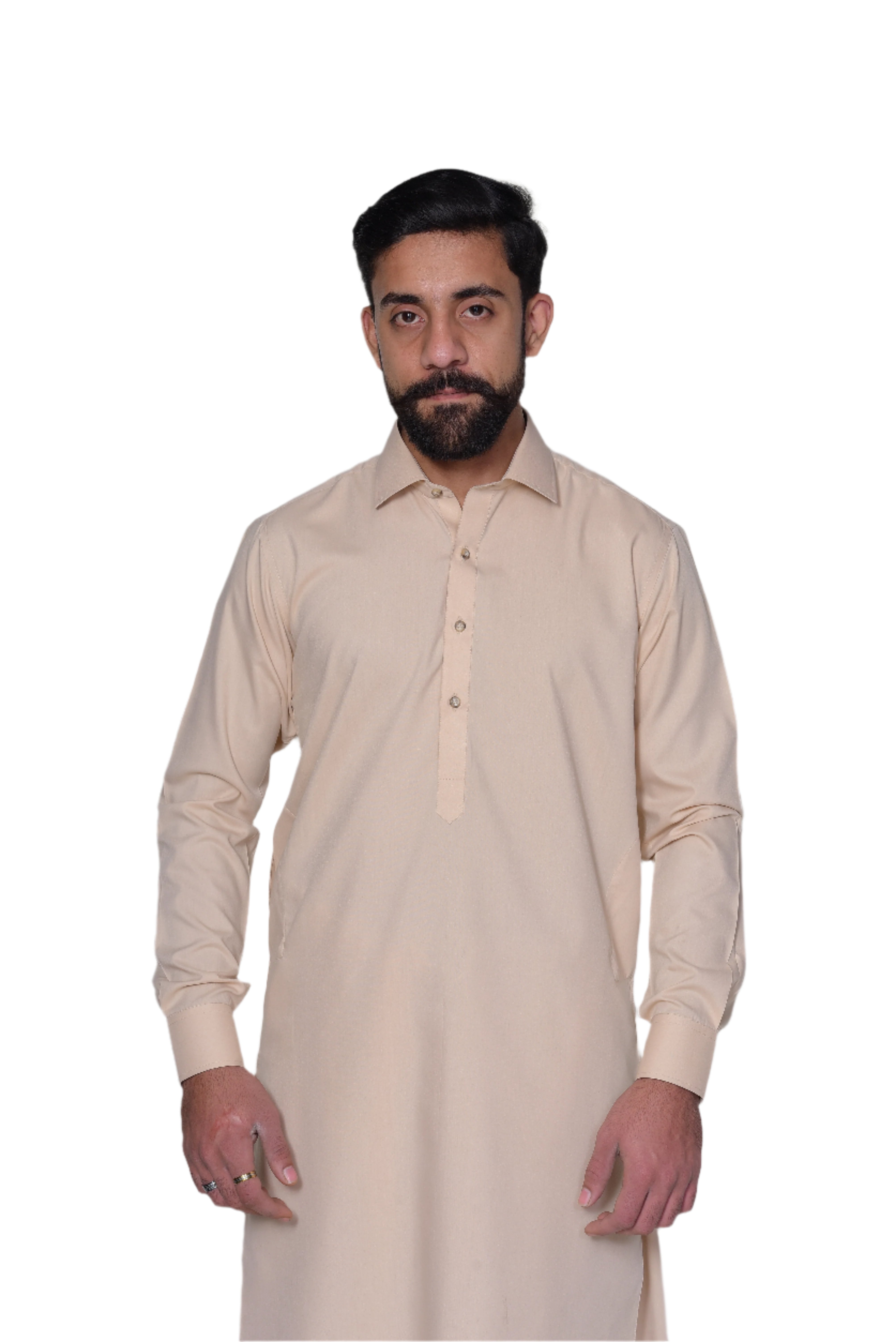 Blended Cream Beige Kameez Shalwar Cream Beige