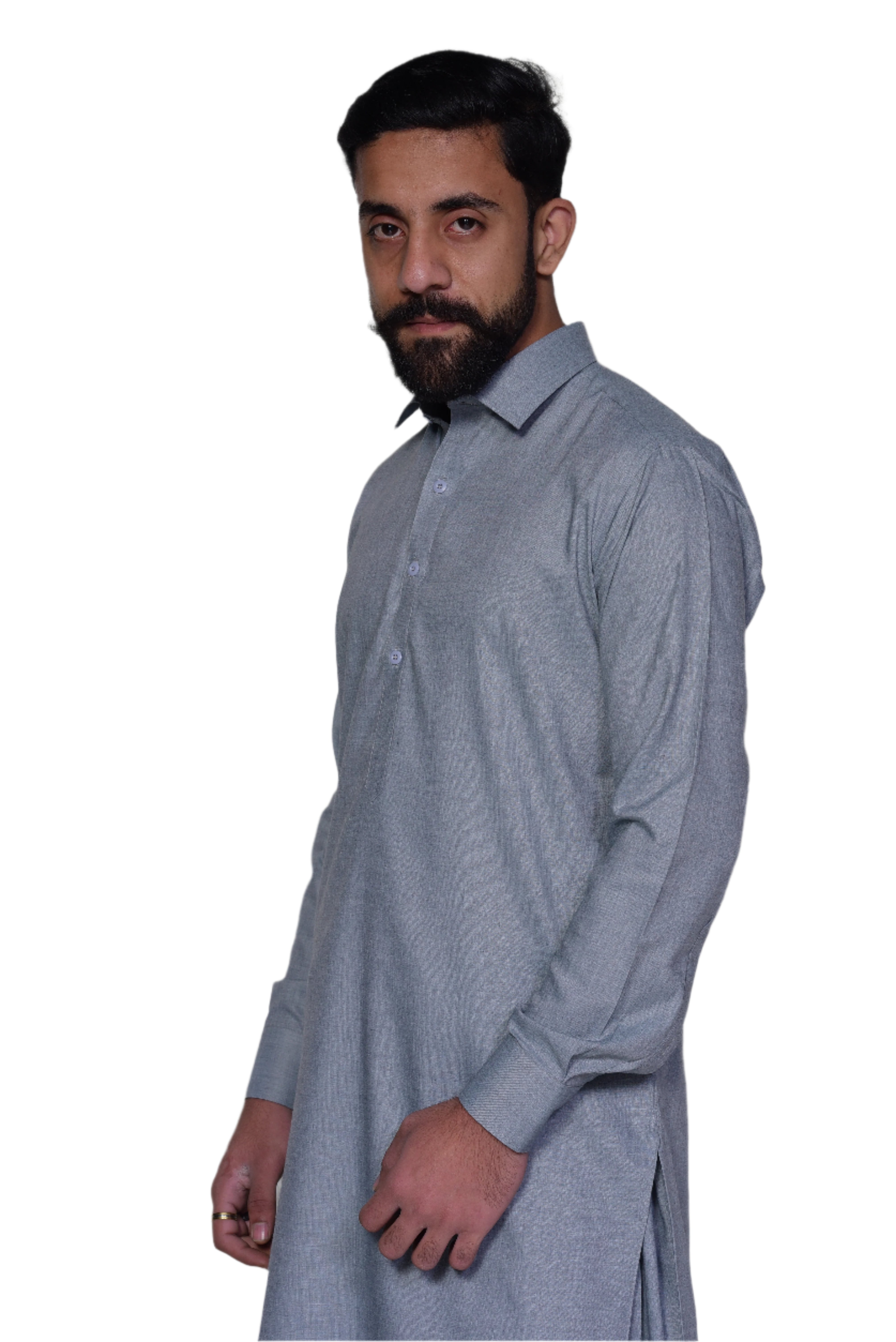 Blended Designer WnW Ash Grey Kameez Shalwar Ash Grey