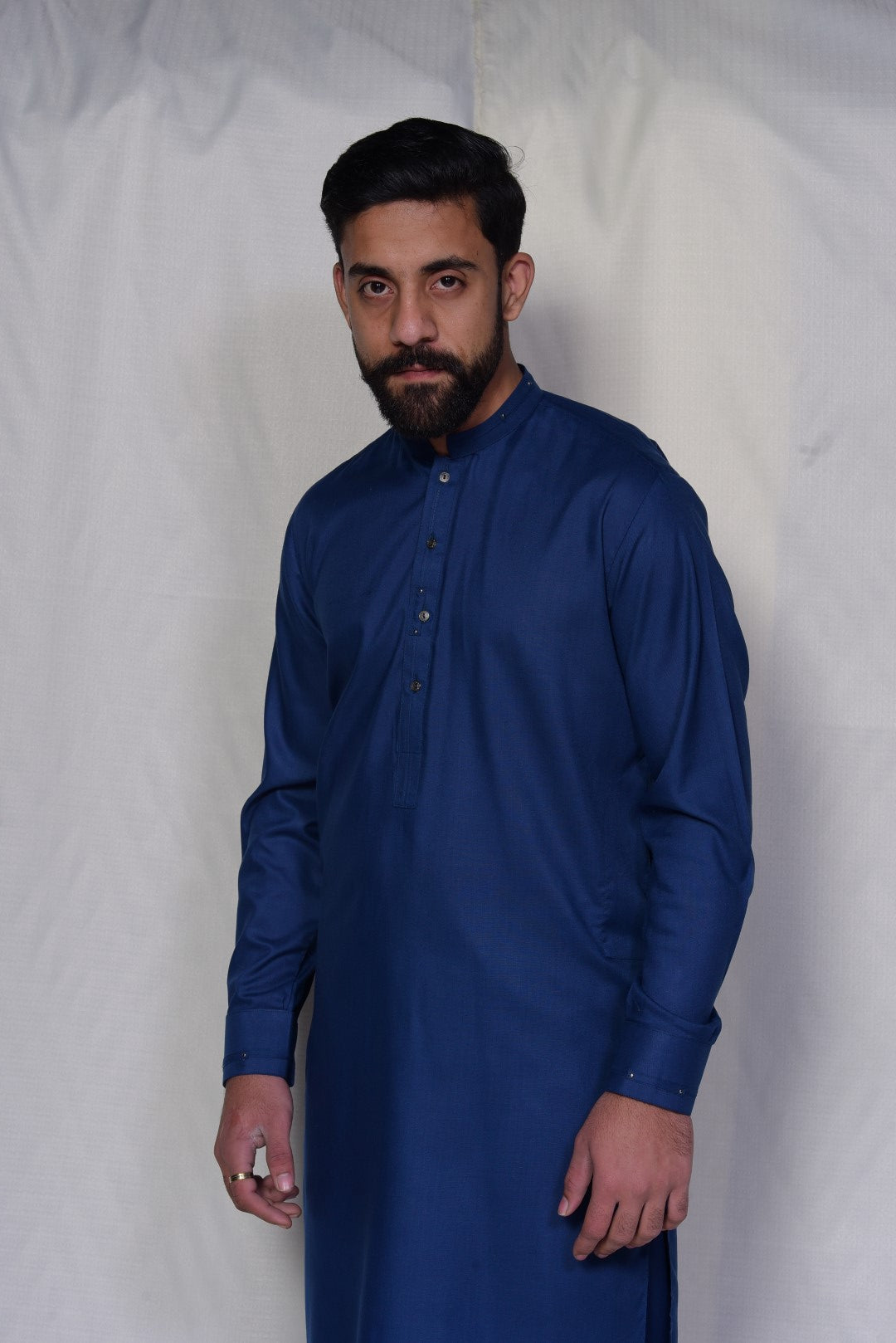 Blended Designer WnW Zinq Blue Kurta Pajama Zinq Blue