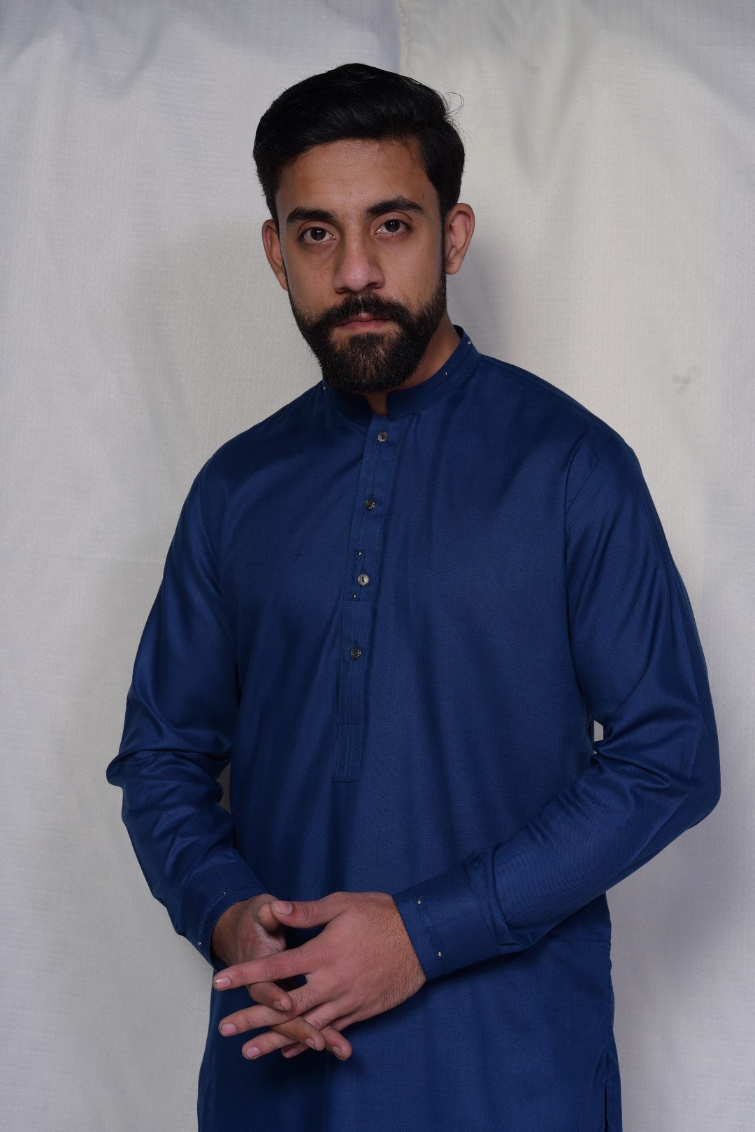 Blended Designer WnW Zinq Blue Kurta Pajama Zinq Blue