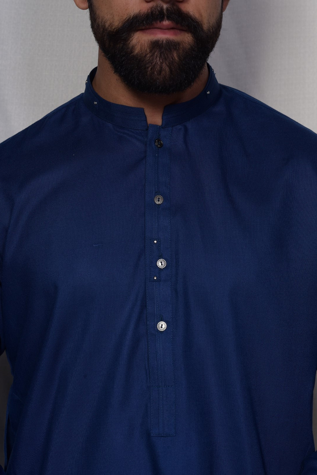 Blended Designer WnW Zinq Blue Kurta Pajama Zinq Blue