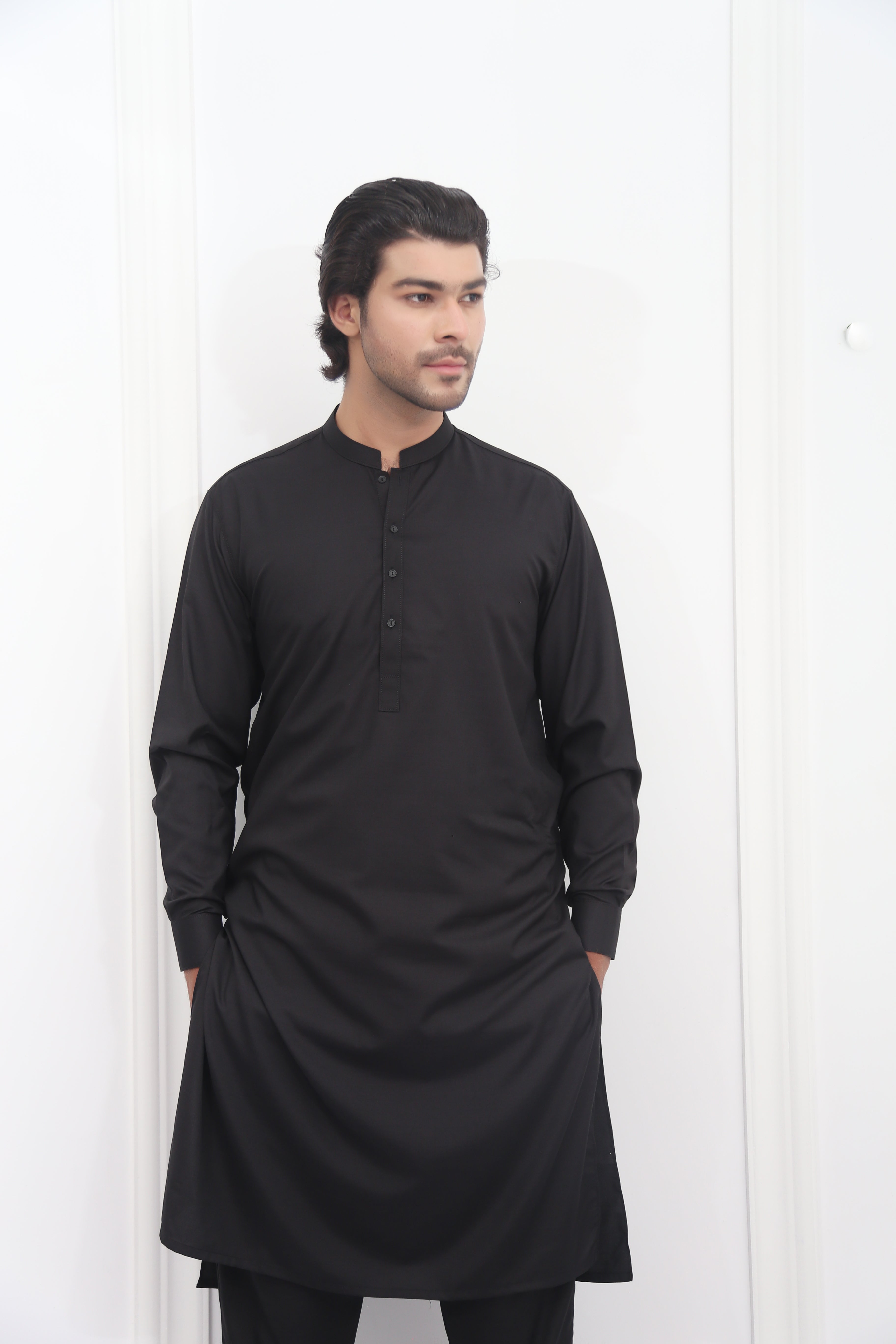 Superb Black WnW Kurta Pajama Black