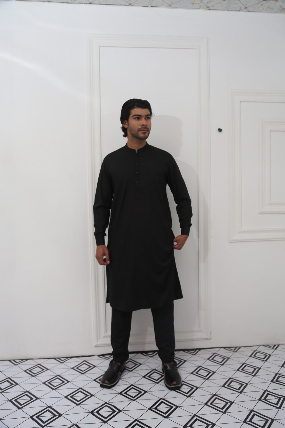 Superb Black WnW Kurta Pajama Black