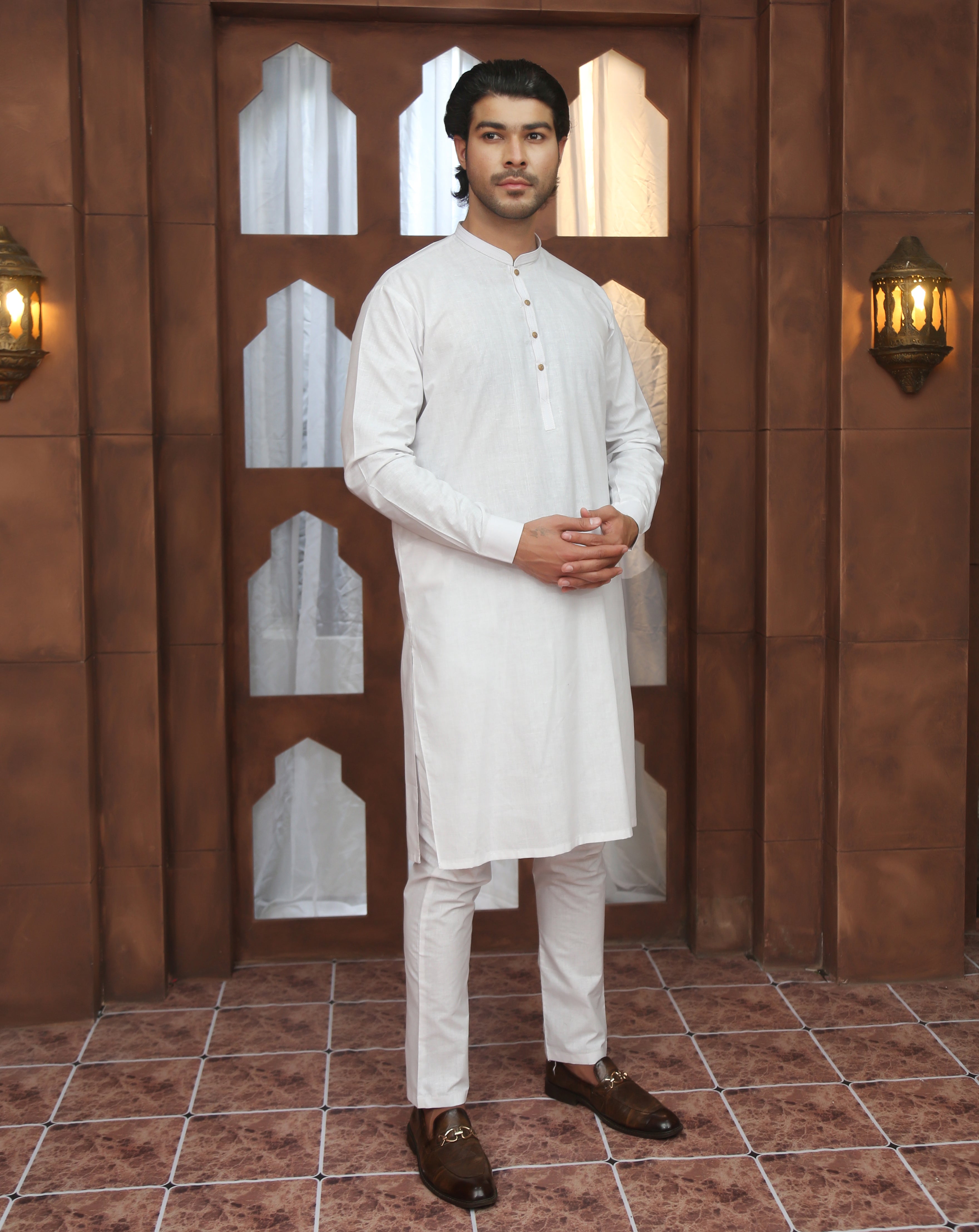 Royal Cotton White Kurta Pajama White