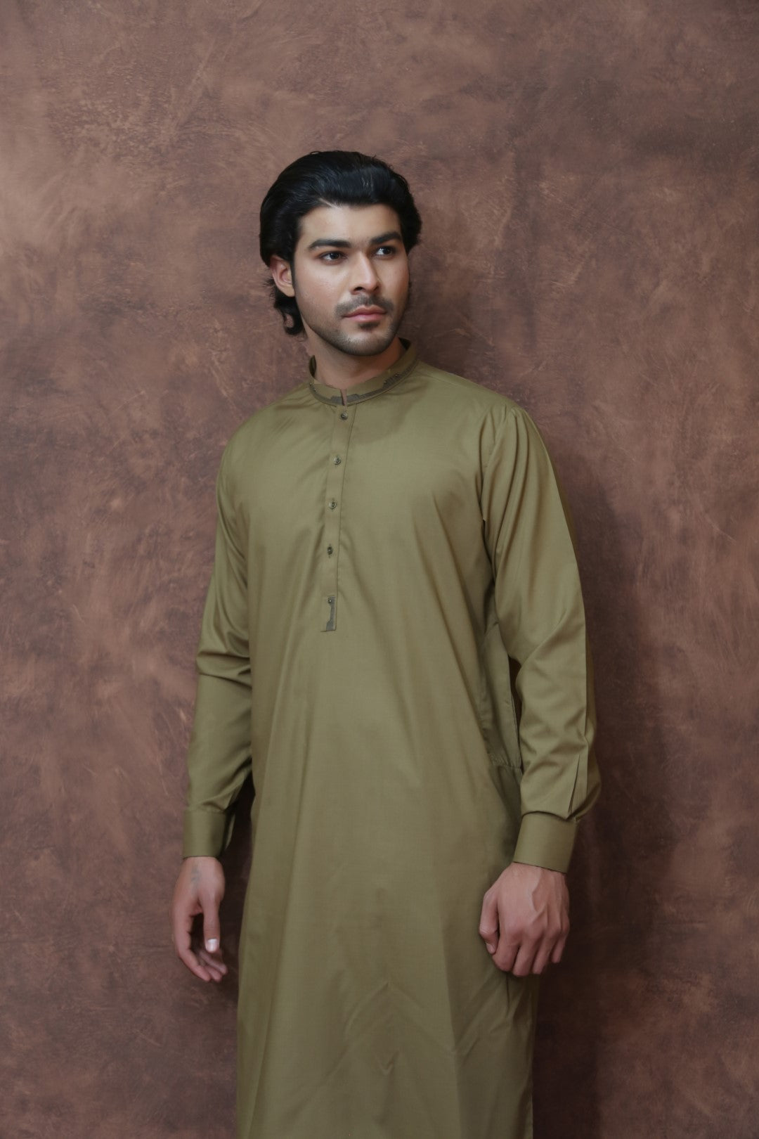 Blended Designer WnW Chestnut Brown Kurta Pajama Chestnut Brown