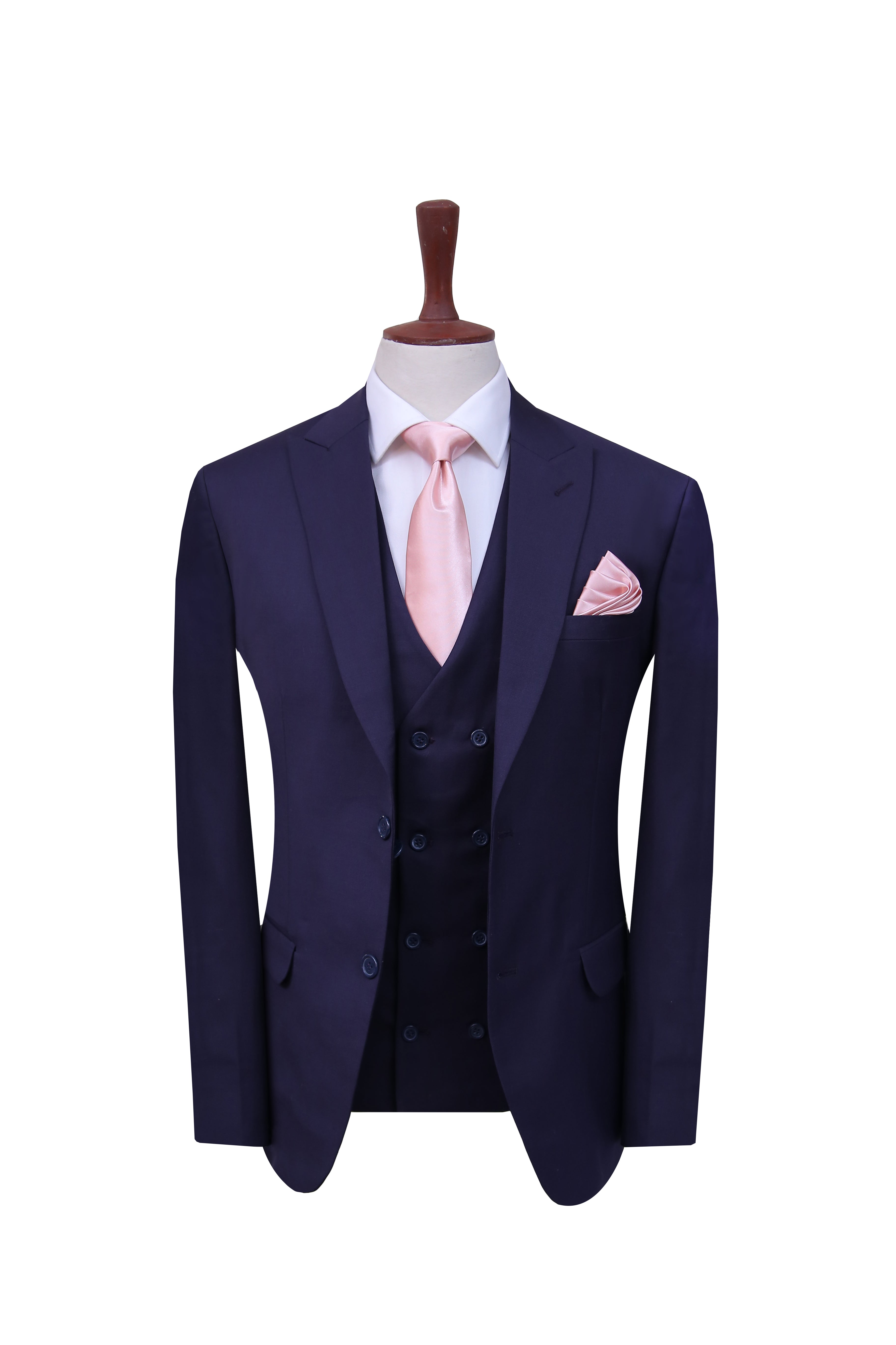 Regal Elegant Plum Three-Piece Suit for Men