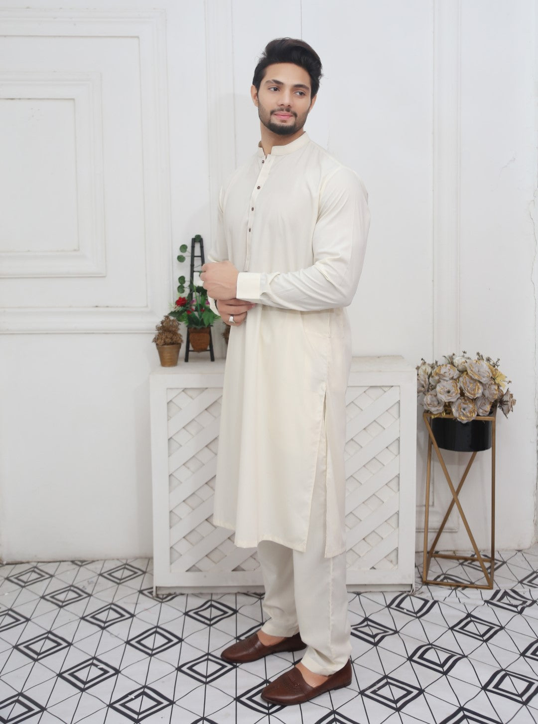 Luxury Off White Kurta Pajama Ivory Off White