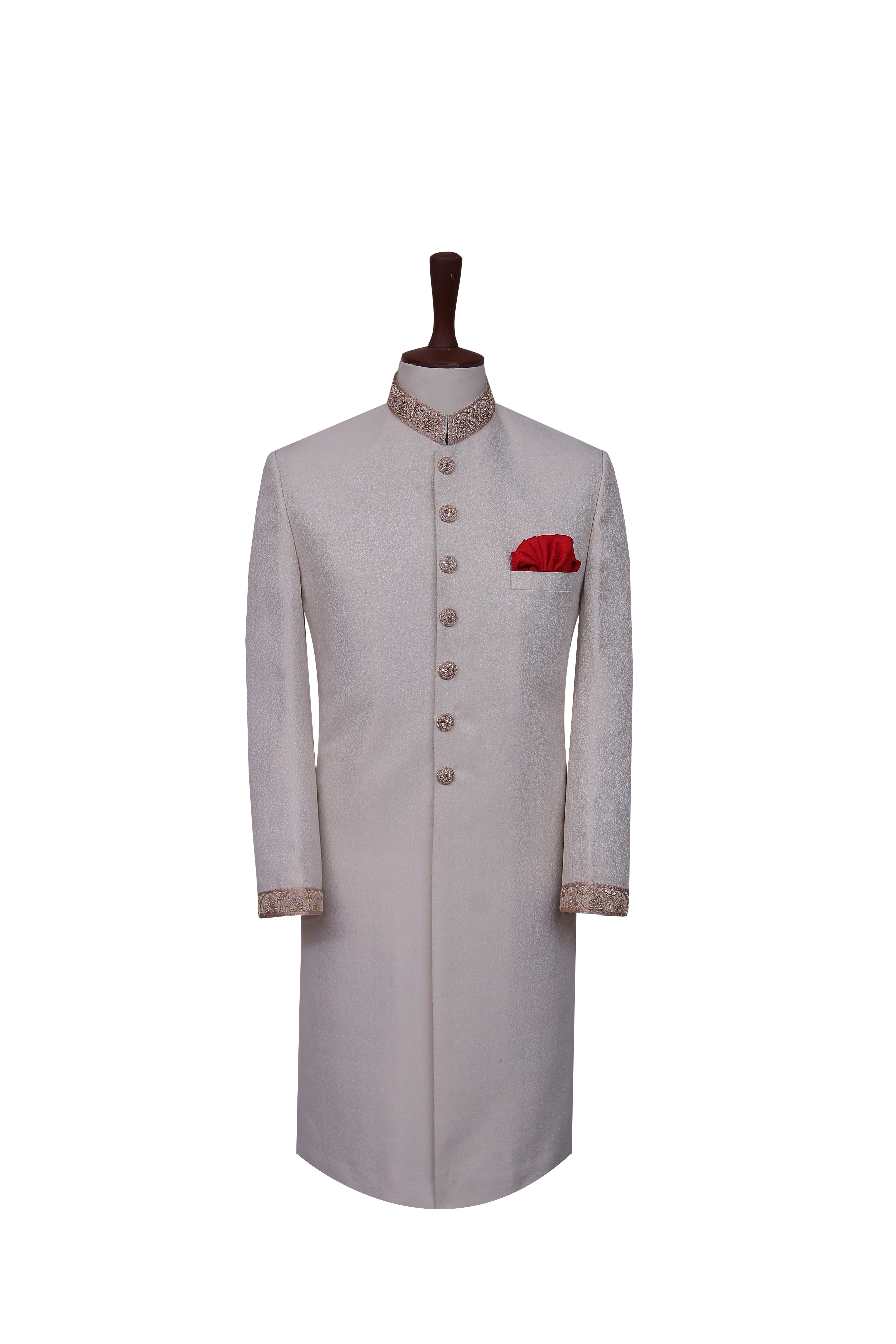 Ivory Gold Groom Sherwani Ivory Gold