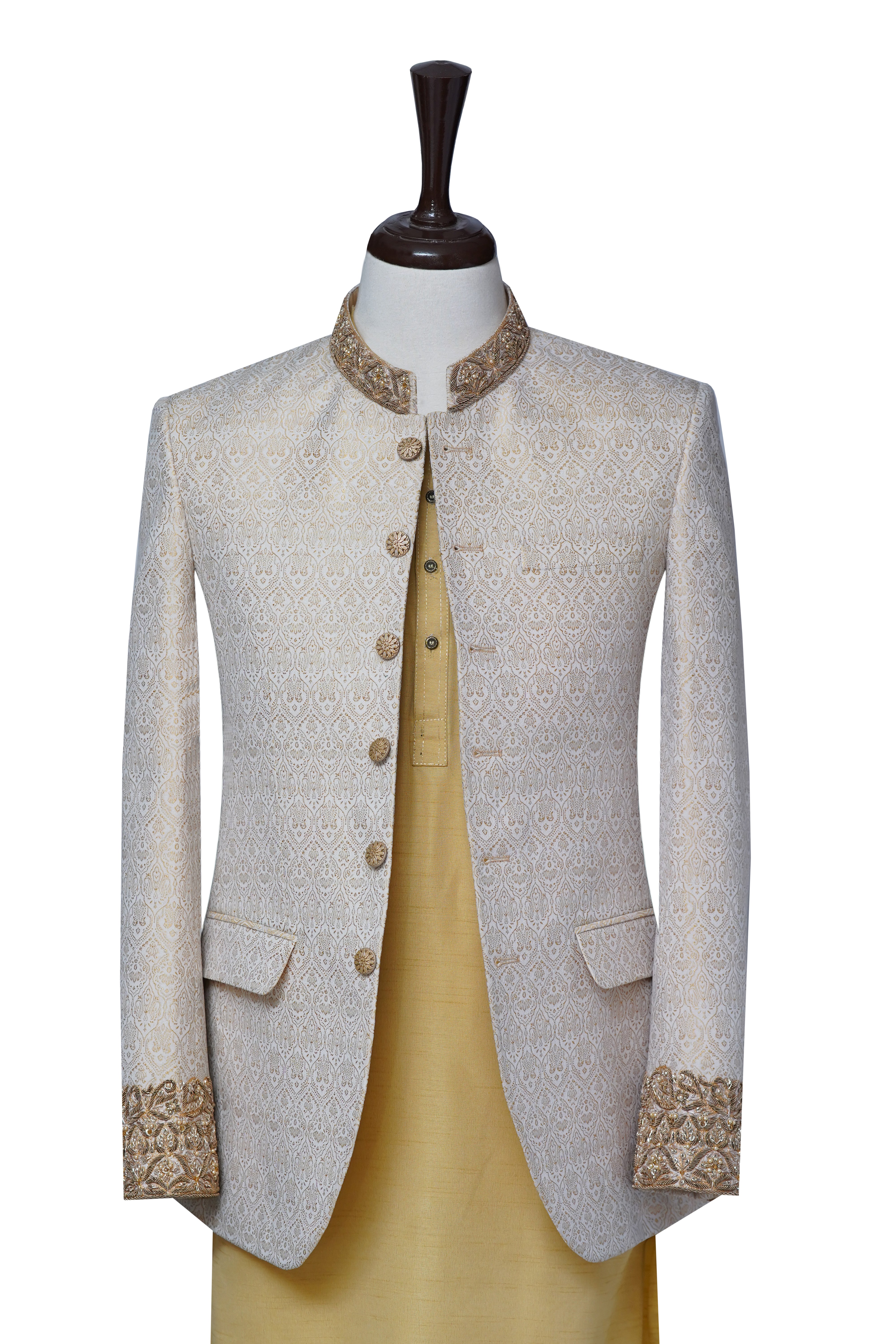 Off-white Gold Prince Coat	Soft Gold