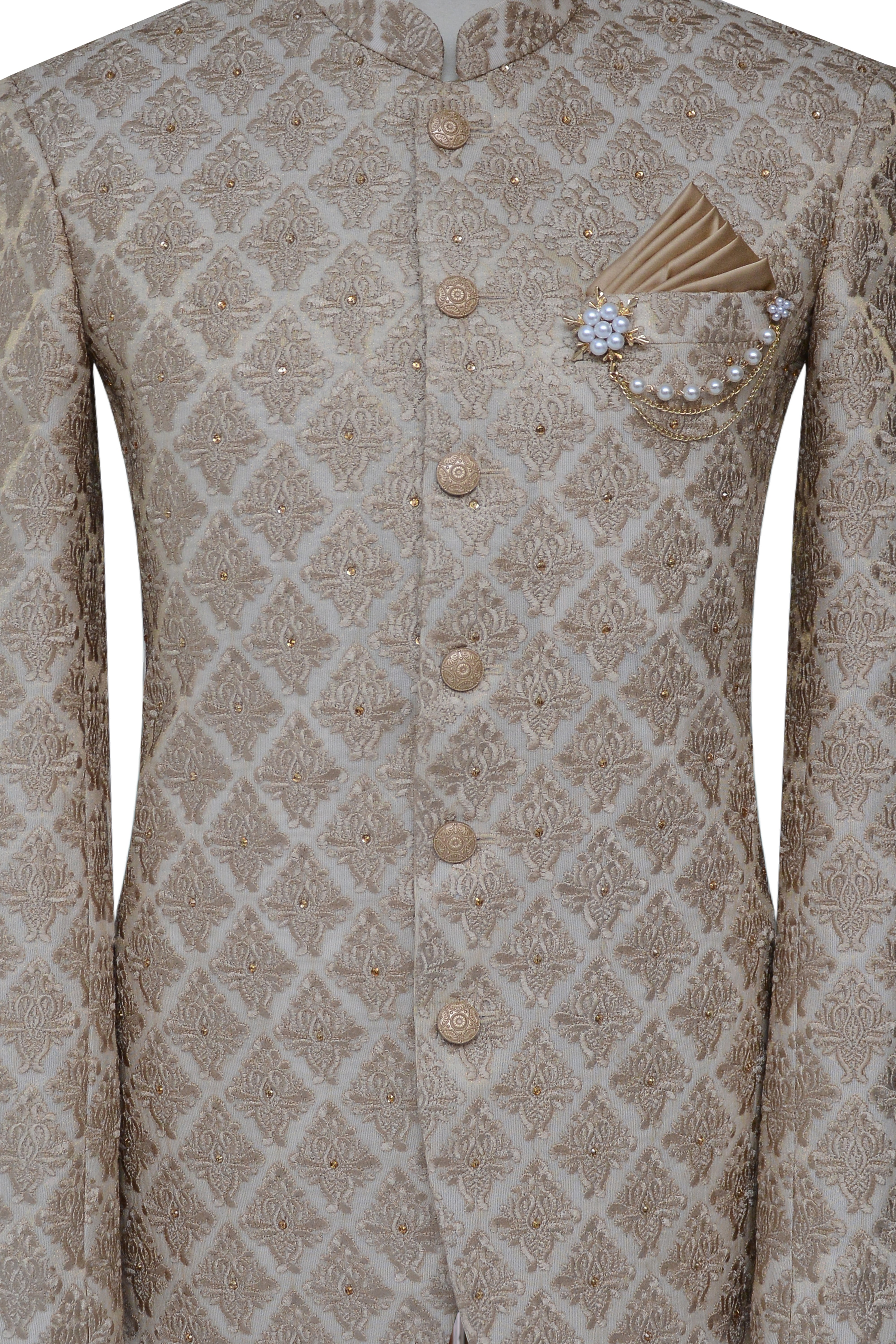 Groom Golden Luxury Prince Coat Soft Gold