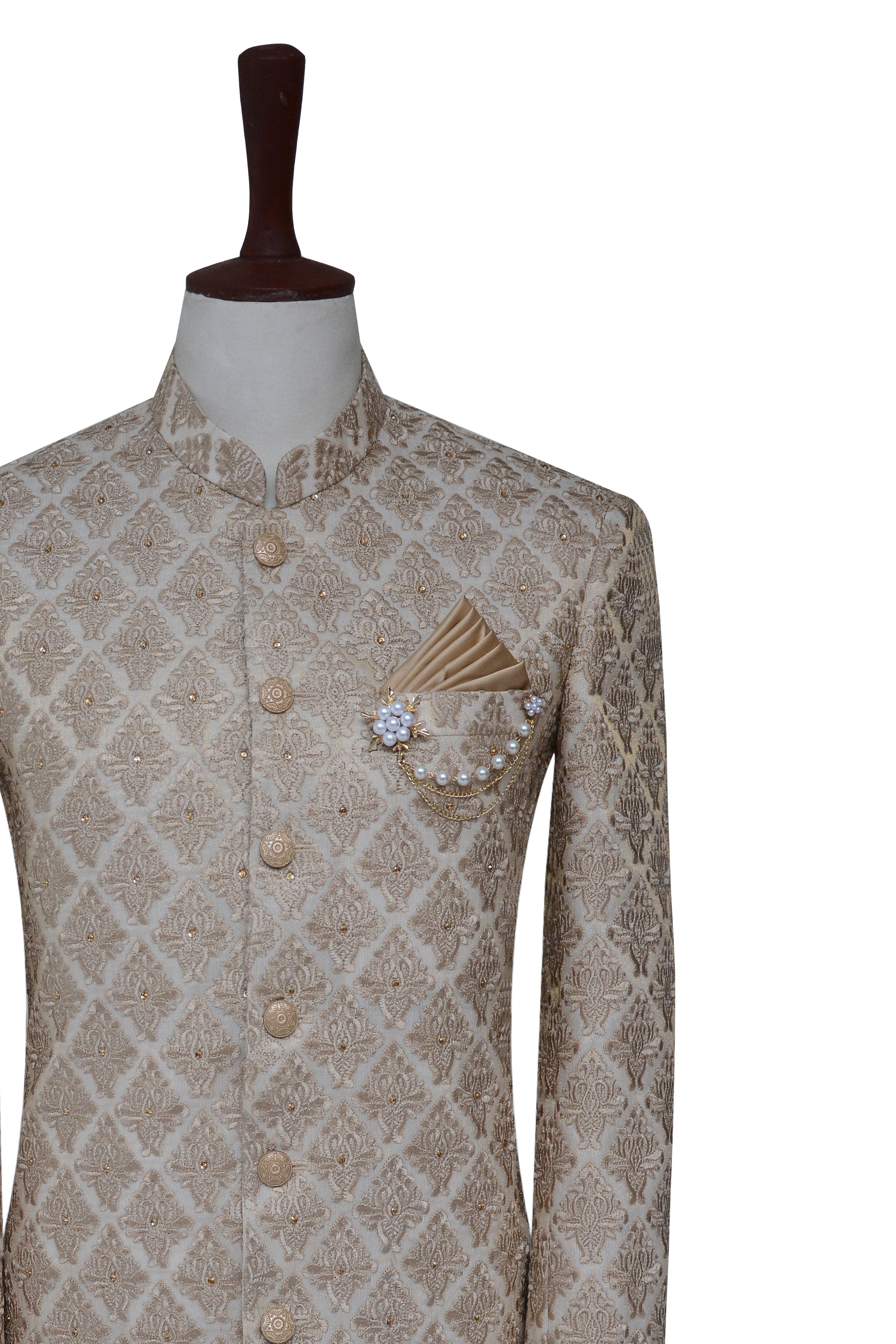 Groom Golden Luxury Prince Coat Soft Gold