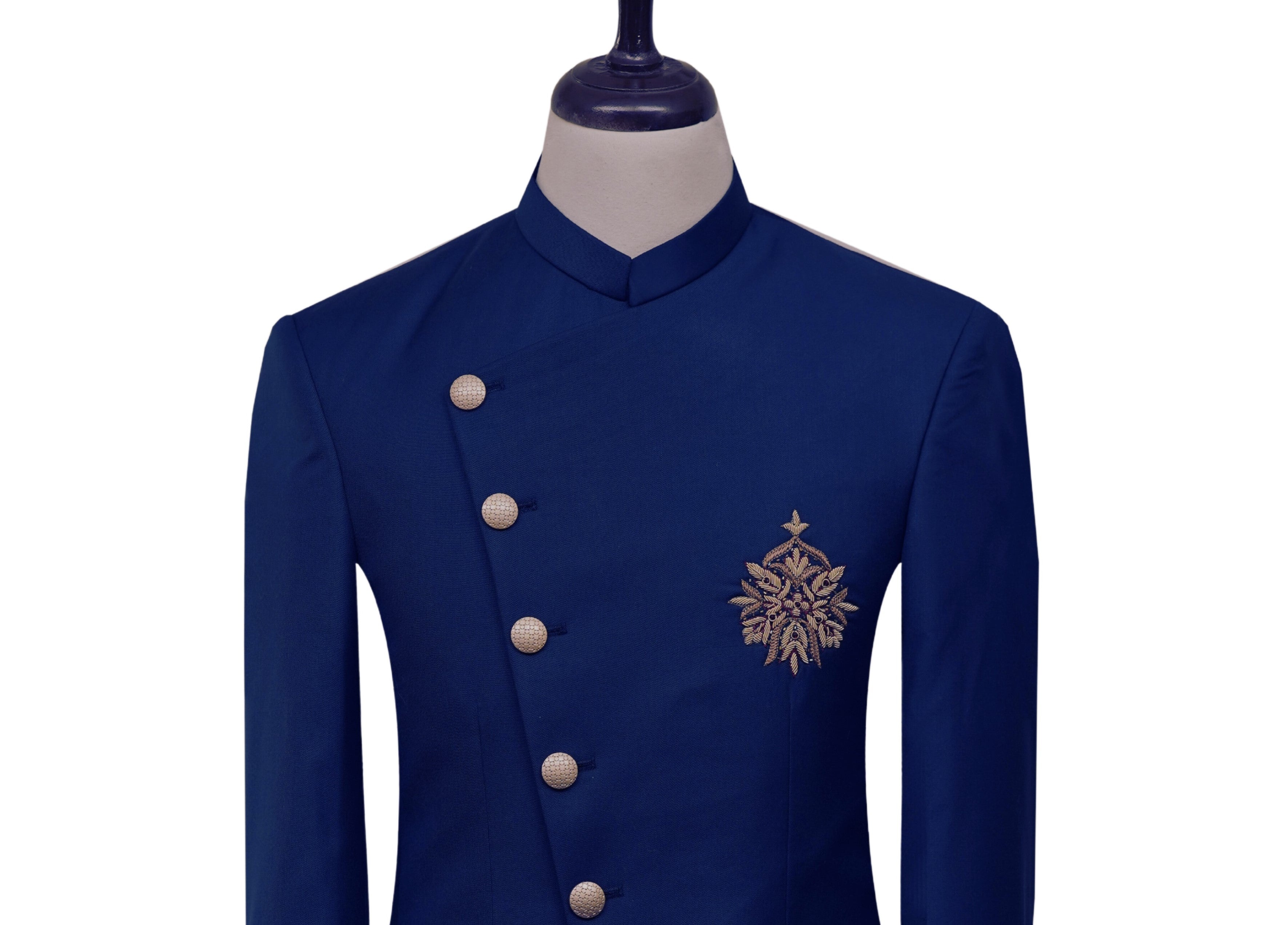 Blue Angrakha Prince Coat Blue