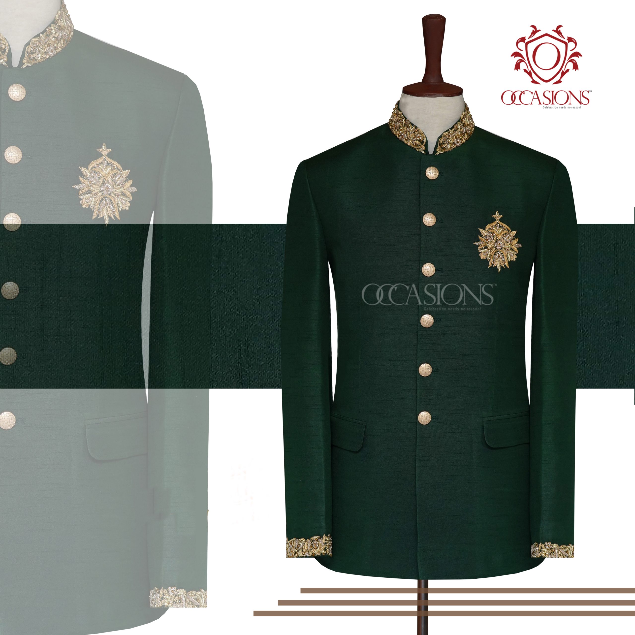 luxury Green Prince Coat